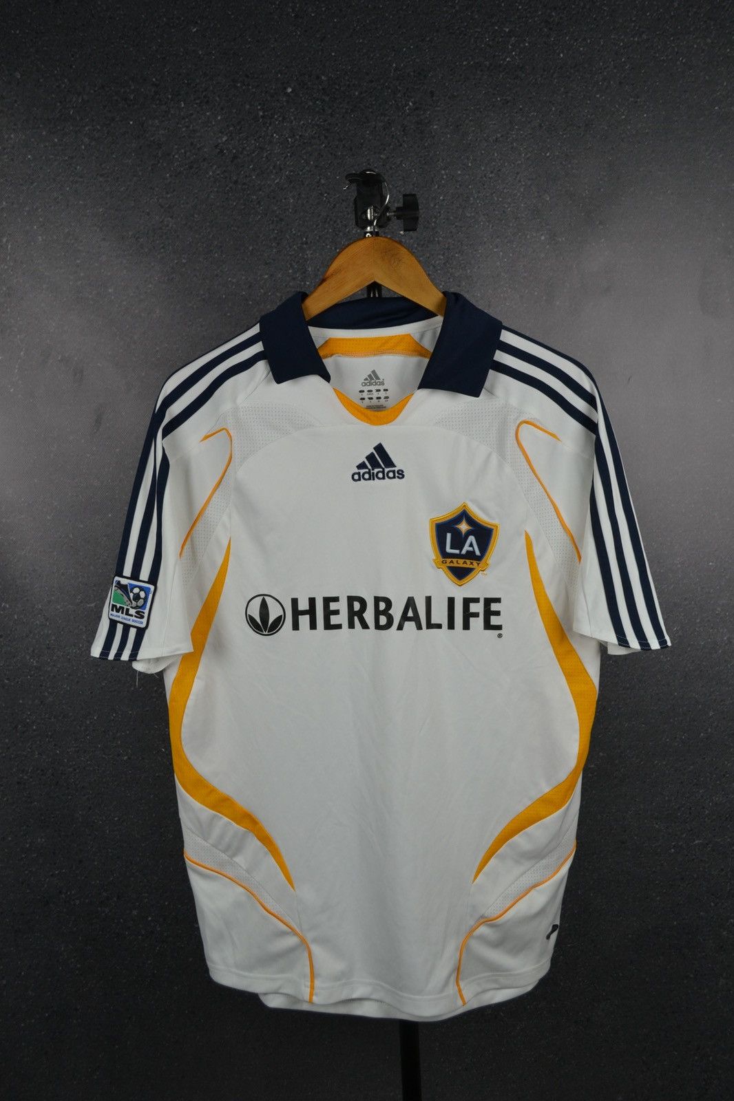 Adidas LOS Angeles Galaxy vintage adidas 2007 soccer jersey Size US S / EU 44-46 / 1 - 1 Thumbnail
