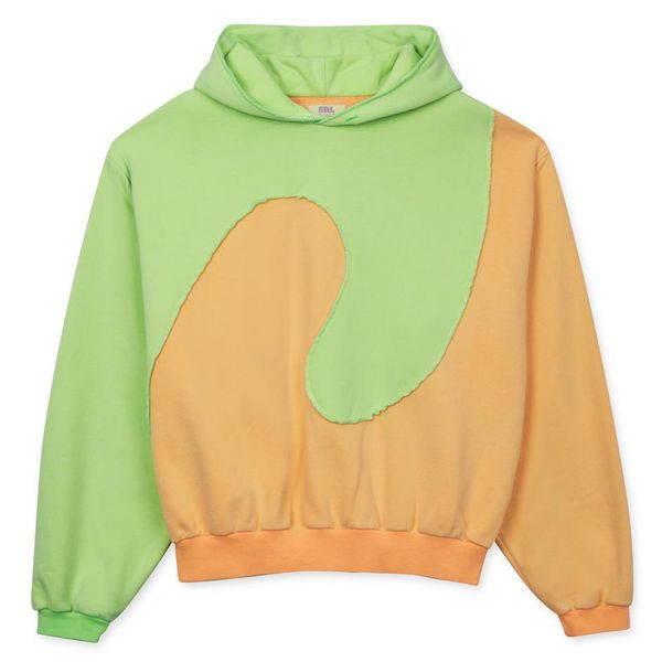 ERL ERL Swirl Hoodie Orange Green Grailed