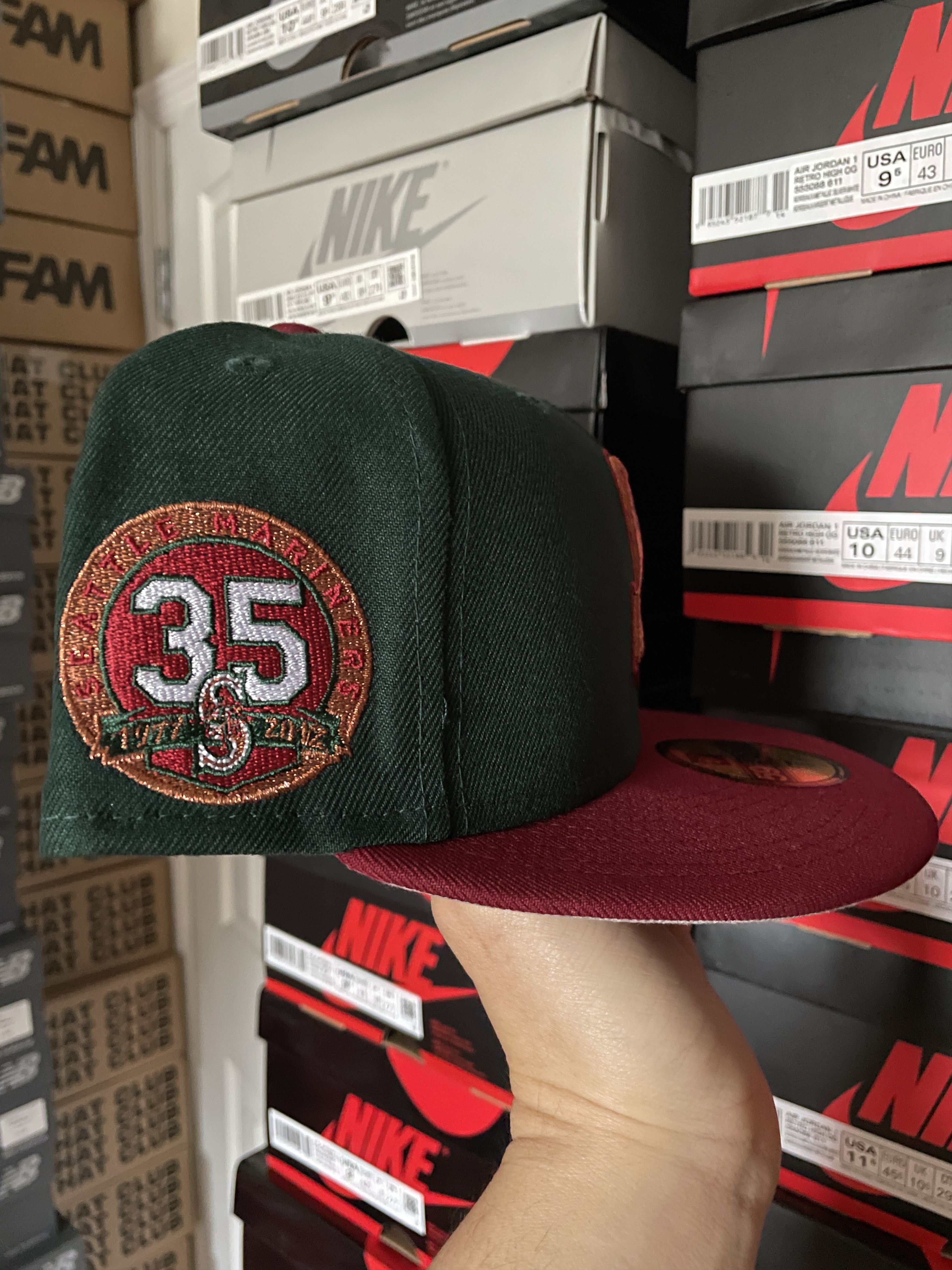 MLB × New Era Green Red Seattle Mariners 7 3/8 Sonics Two 2 Tone 35th Size ONE SIZE - 3 Thumbnail