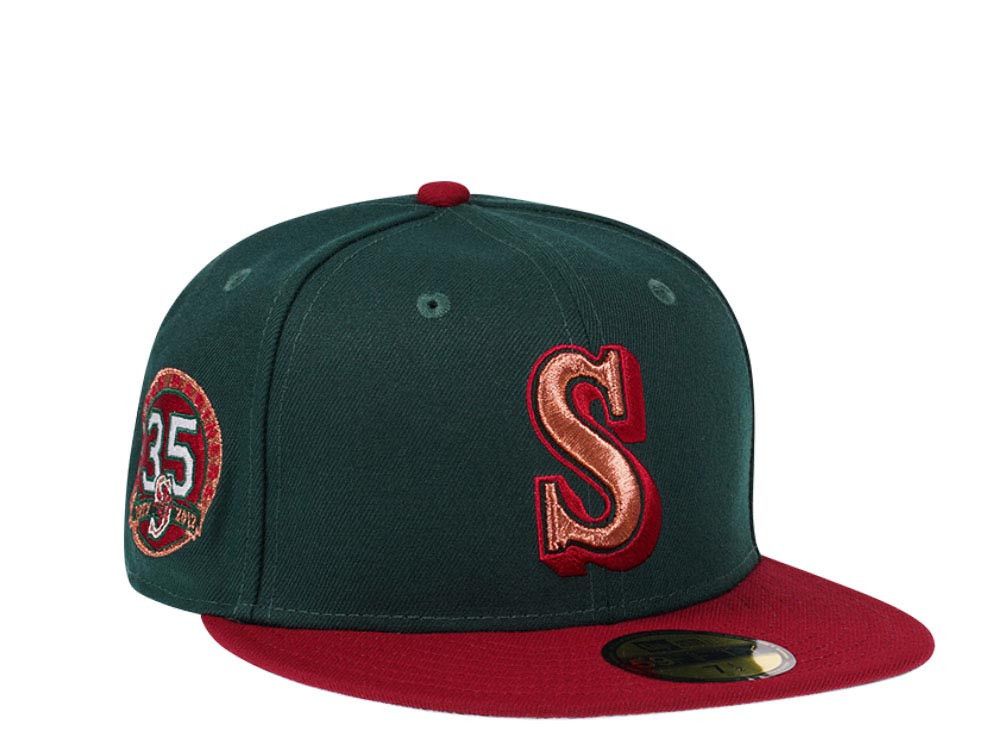 MLB × New Era Green Red Seattle Mariners 7 3/8 Sonics Two 2 Tone 35th Size ONE SIZE - 8 Thumbnail