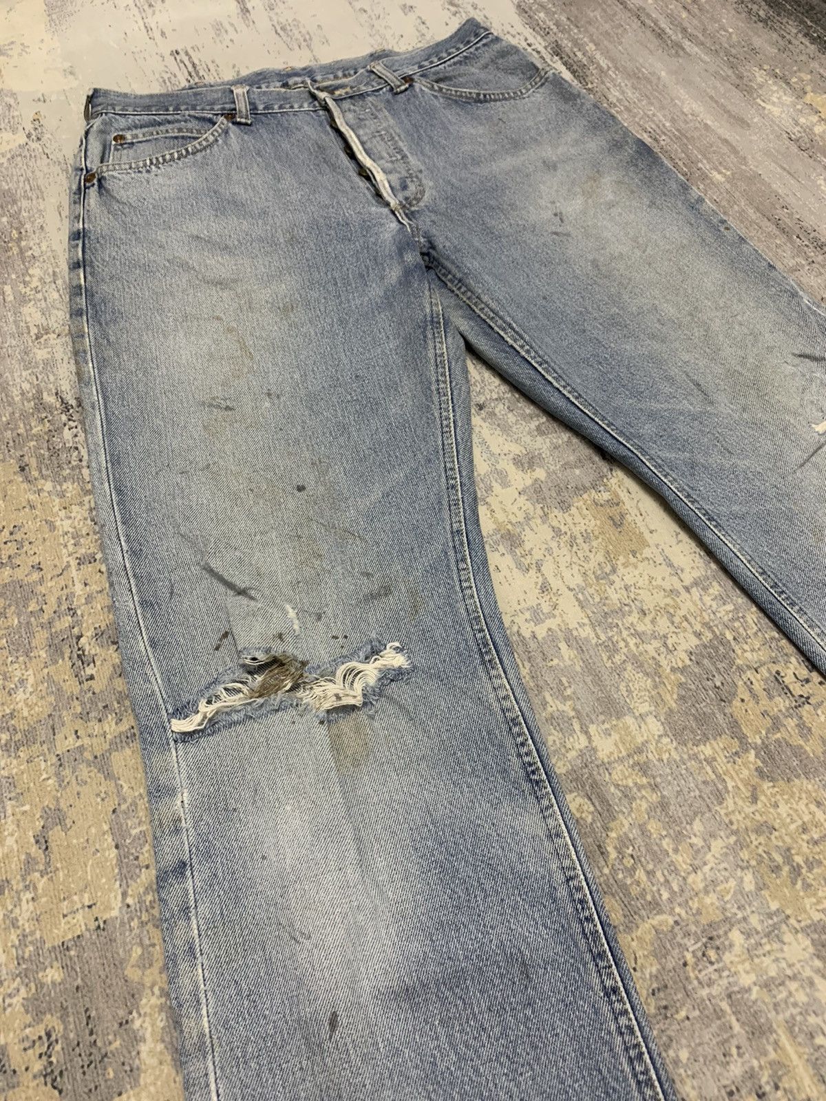 Vintage Lee Riders Jeans Rusty Distressed Denim 32x29.5