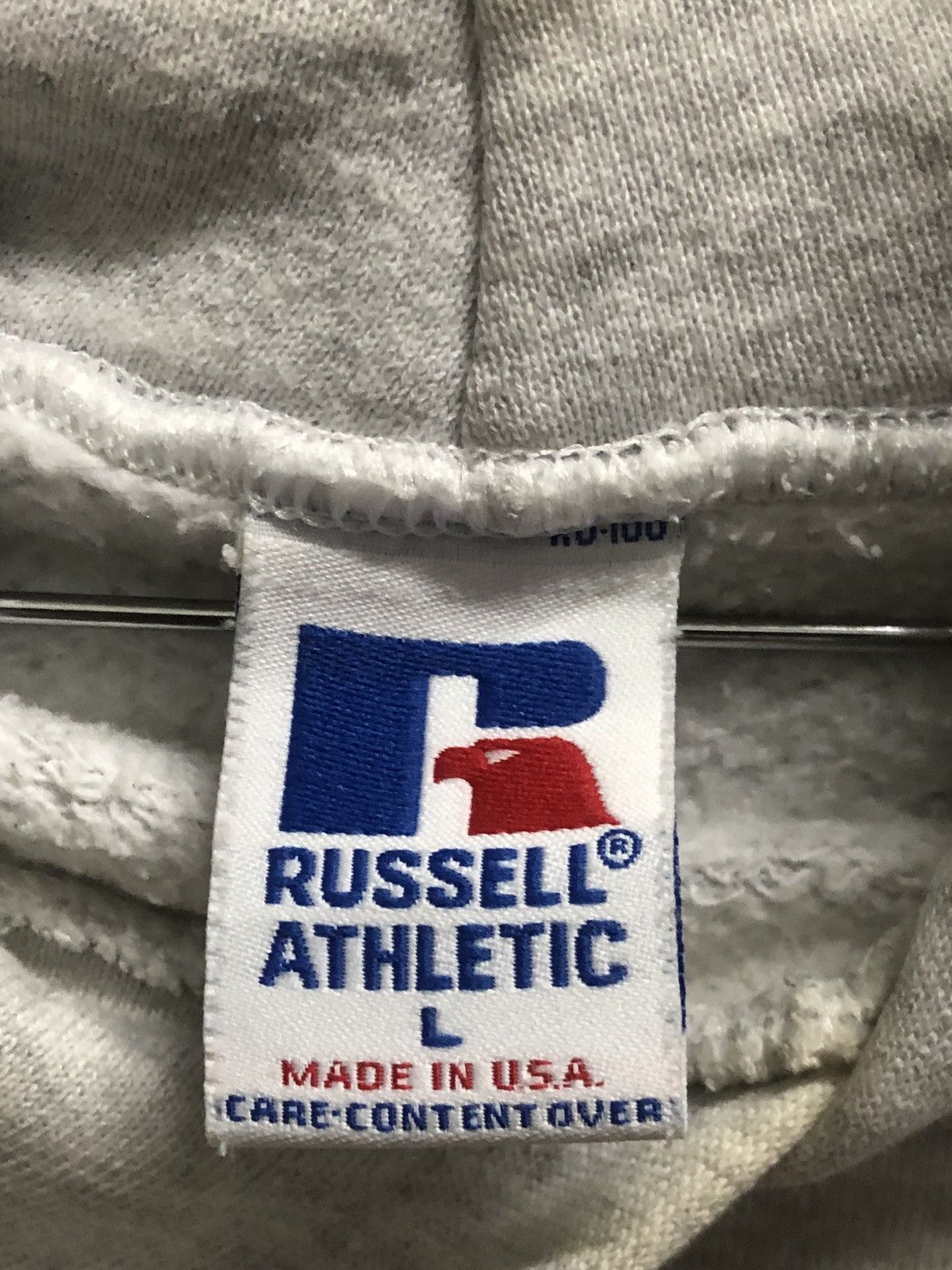 Russell Athletic Vintage 90s Russell Athletic Plain Pullover Hoodie Size US L / EU 52-54 / 3 - 8 Thumbnail