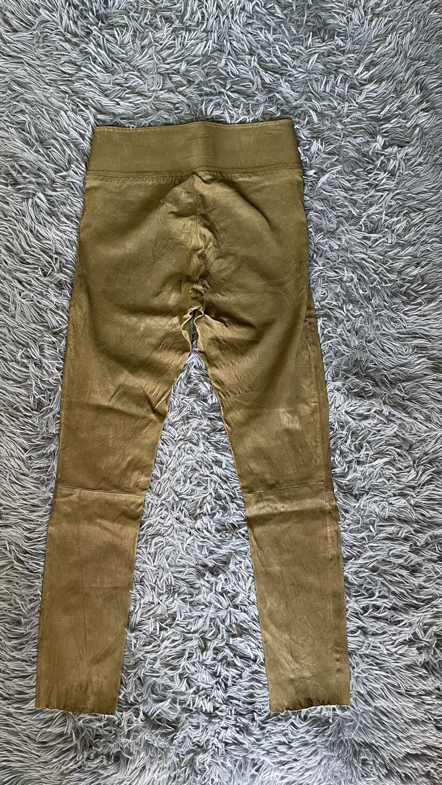 Genuine Leather SPRWMN avant garde leather leggings khaki olive Size 25" / US 0 / IT 36 - 8 Thumbnail