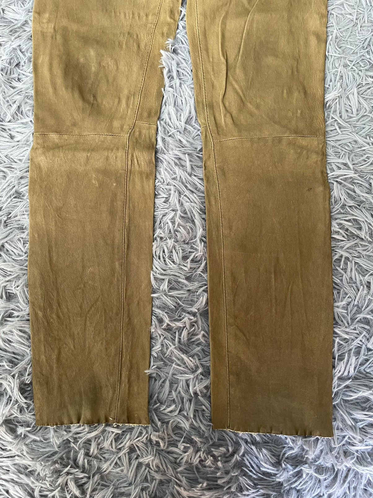 Genuine Leather SPRWMN avant garde leather leggings khaki olive Size 25" / US 0 / IT 36 - 3 Thumbnail