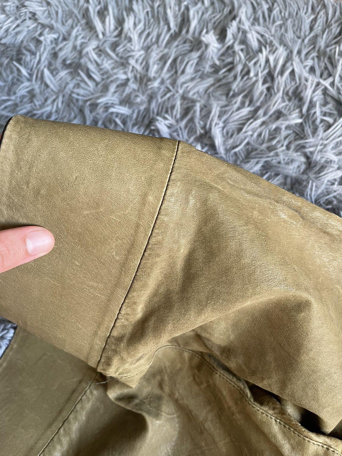 Genuine Leather SPRWMN avant garde leather leggings khaki olive Size 25" / US 0 / IT 36 - 10 Thumbnail