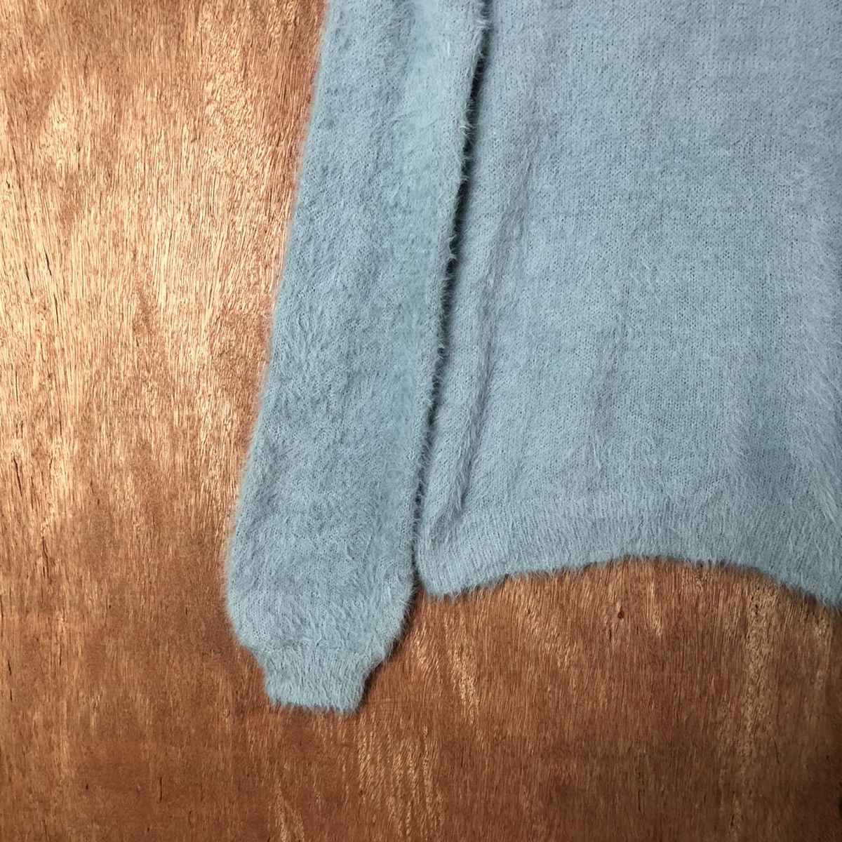Aran Isles Knitwear × Homespun Knitwear × Japanese Brand Index Blue Shag Shaggy Fur Mohair Knitwear #6594 Size M / US 6-8 / IT 42-44 - 3 Thumbnail