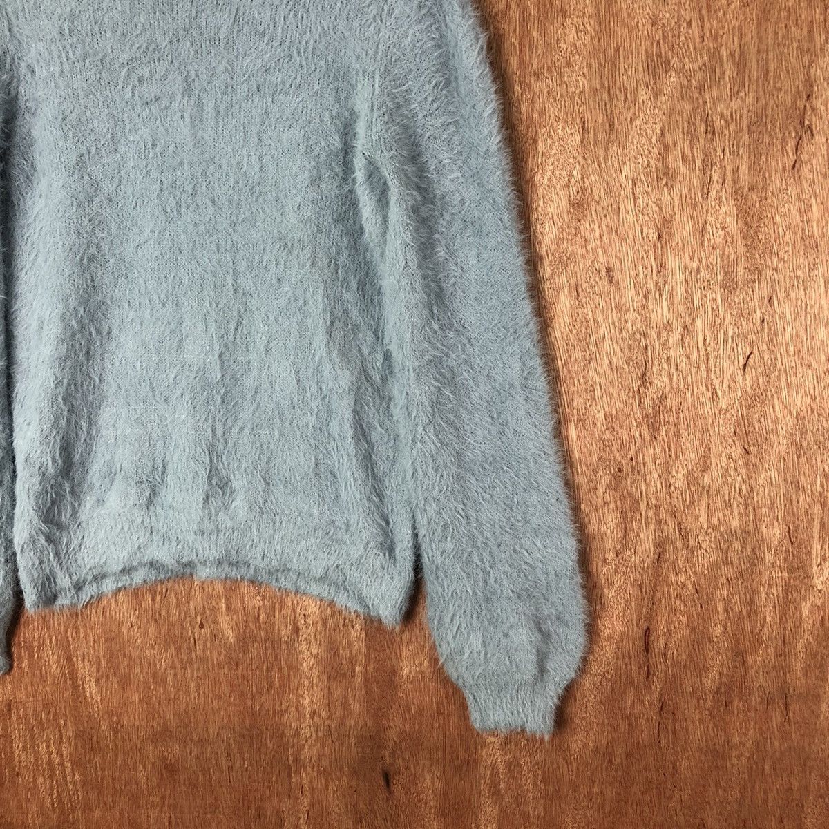 Aran Isles Knitwear × Homespun Knitwear × Japanese Brand Index Blue Shag Shaggy Fur Mohair Knitwear #6594 Size M / US 6-8 / IT 42-44 - 11 Thumbnail