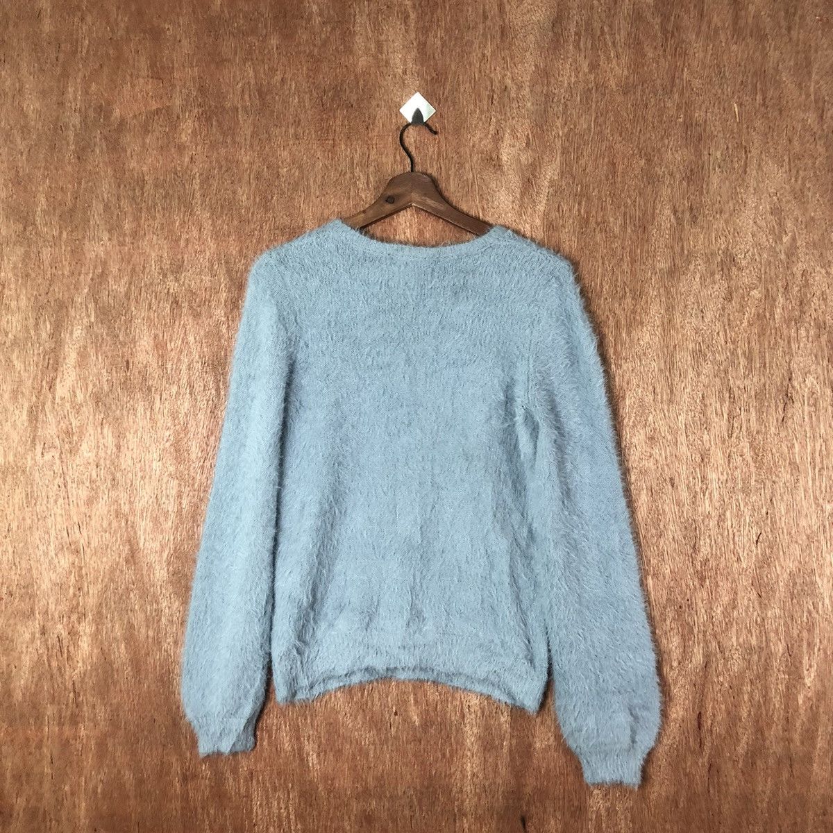 Aran Isles Knitwear × Homespun Knitwear × Japanese Brand Index Blue Shag Shaggy Fur Mohair Knitwear #6594 Size M / US 6-8 / IT 42-44 - 9 Thumbnail