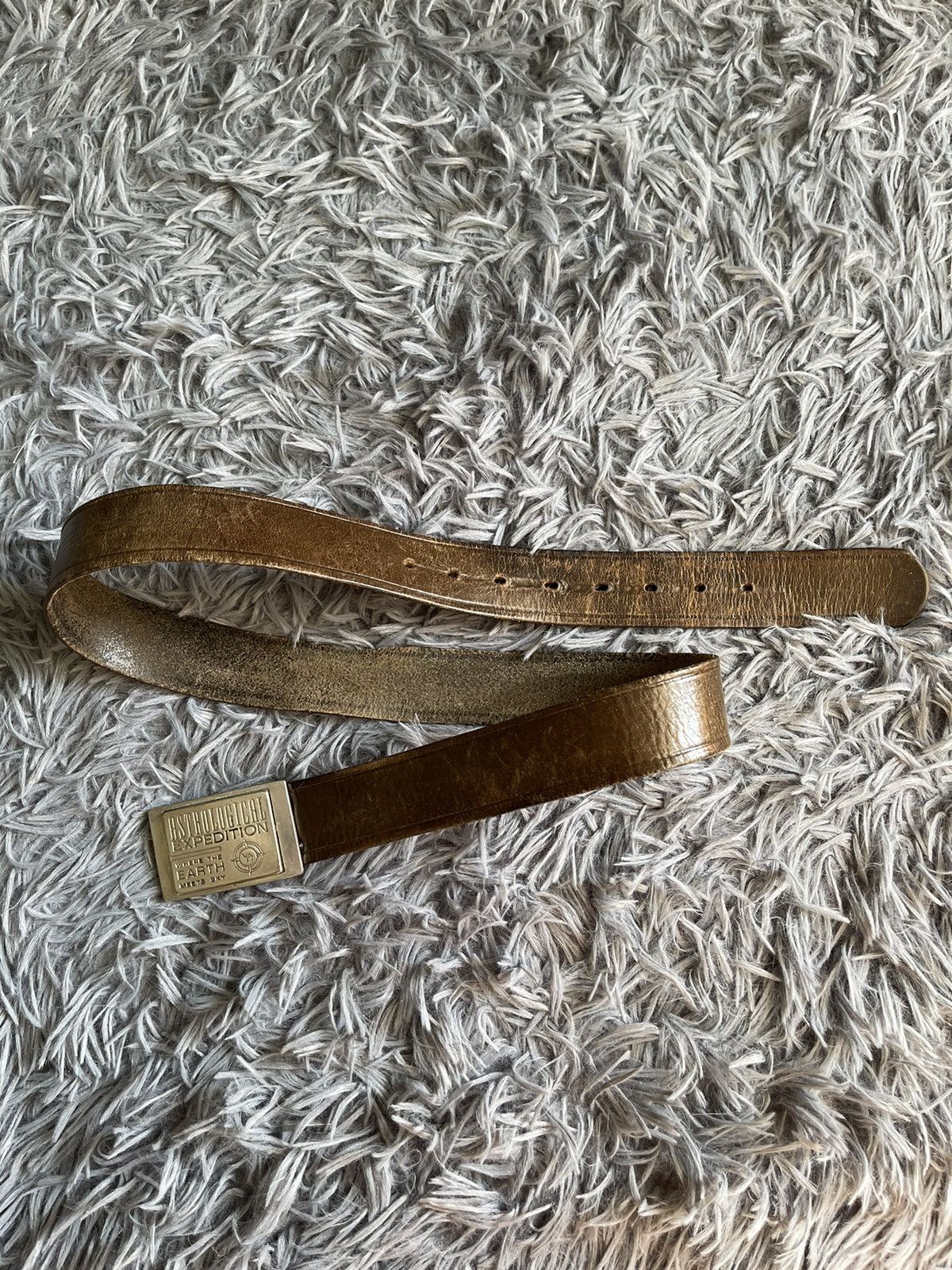 Cowboy Equipment Astrological Expedition 90s military style leather belt Size 32 - 3 Thumbnail