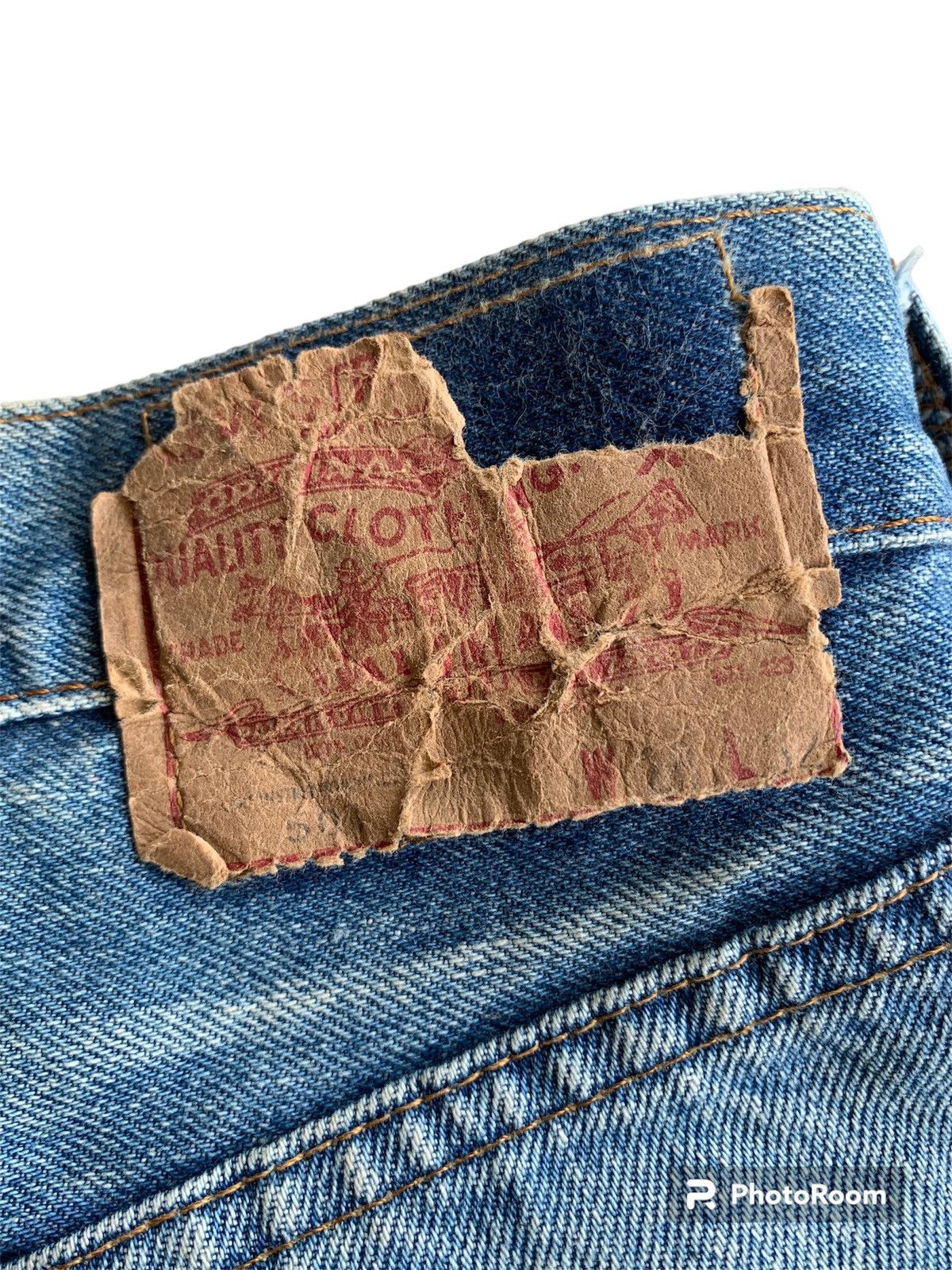 Levi's × Vintage Vintage Levis 501 Rindem 70s #524 Selvedge Distressed Denim Size US 27 - 4 Thumbnail