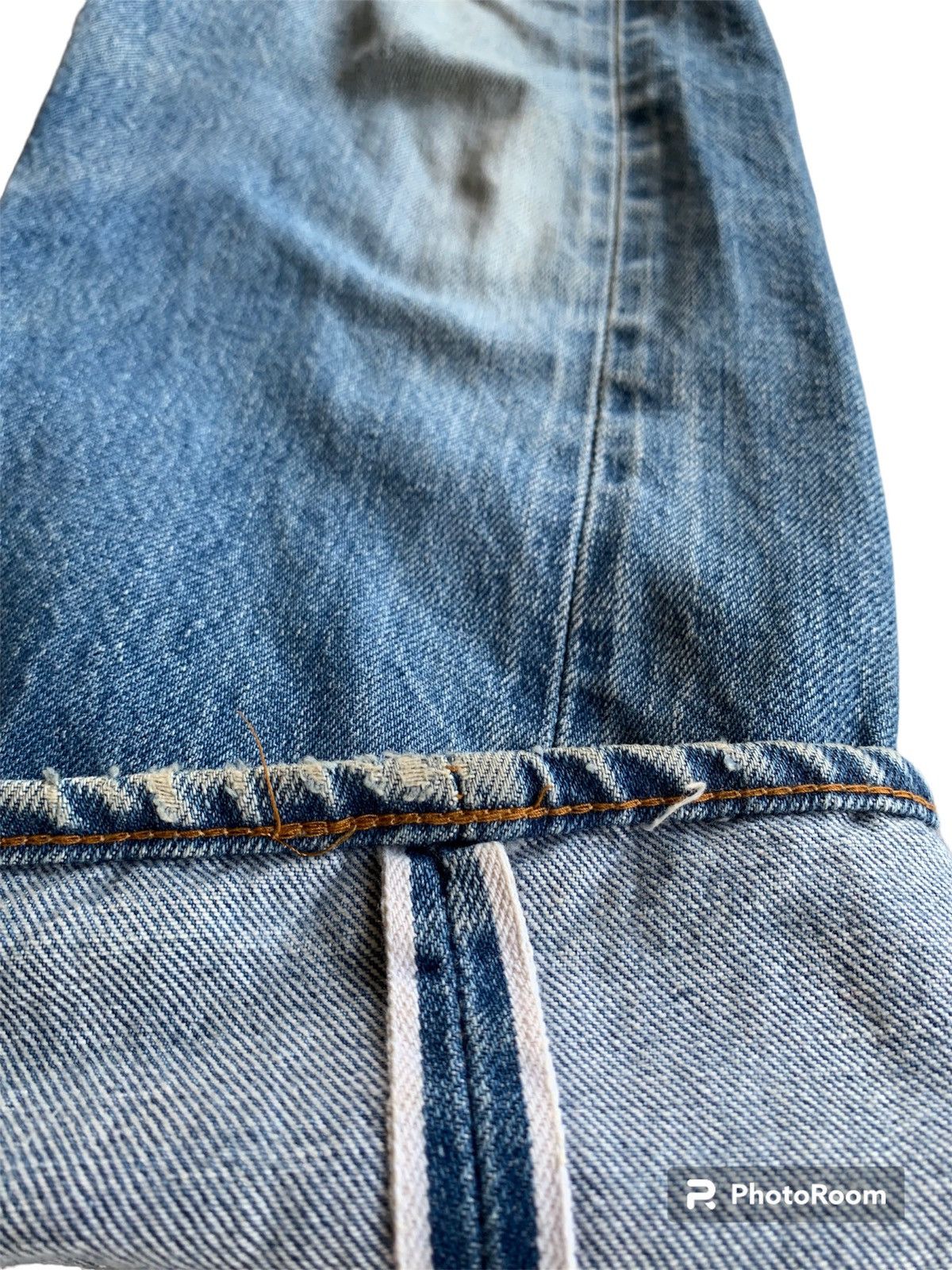 Levi's × Vintage Vintage Levis 501 Rindem 70s #524 Selvedge Distressed Denim Size US 27 - 6 Thumbnail