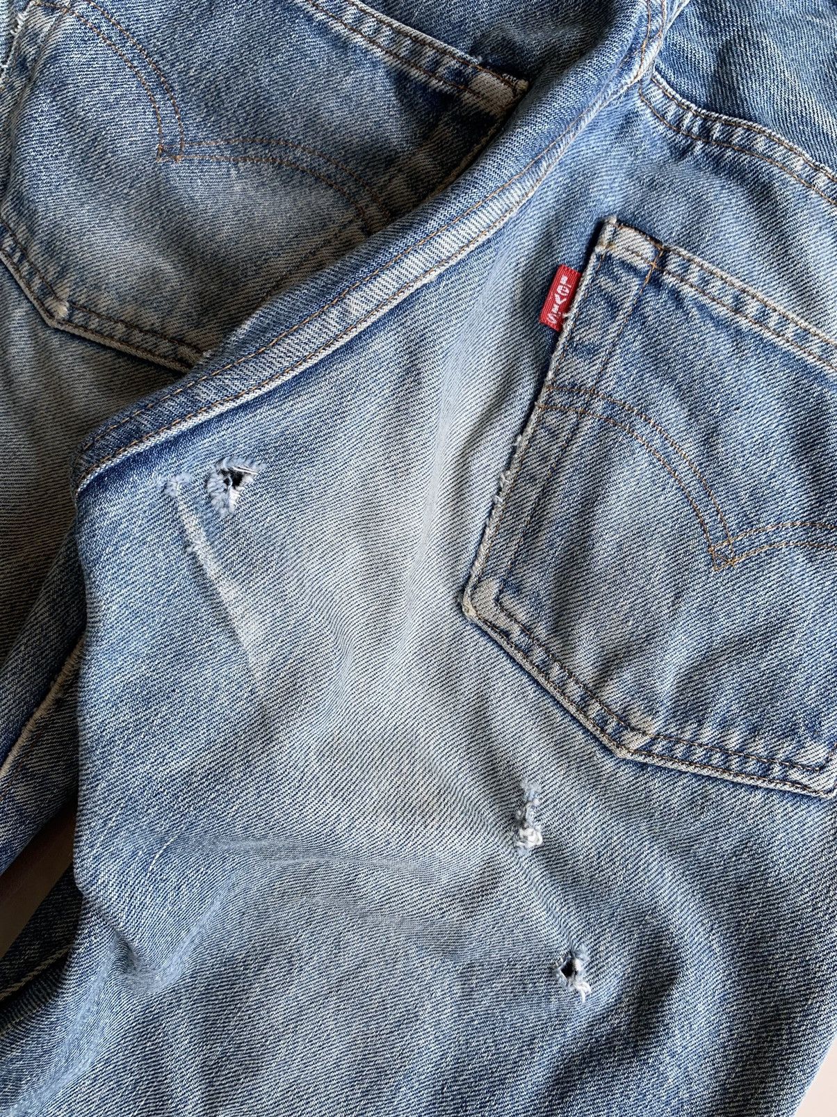 Levi's × Vintage Vintage Levis 501 Rindem 70s #524 Selvedge Distressed Denim Size US 27 - 13 Thumbnail