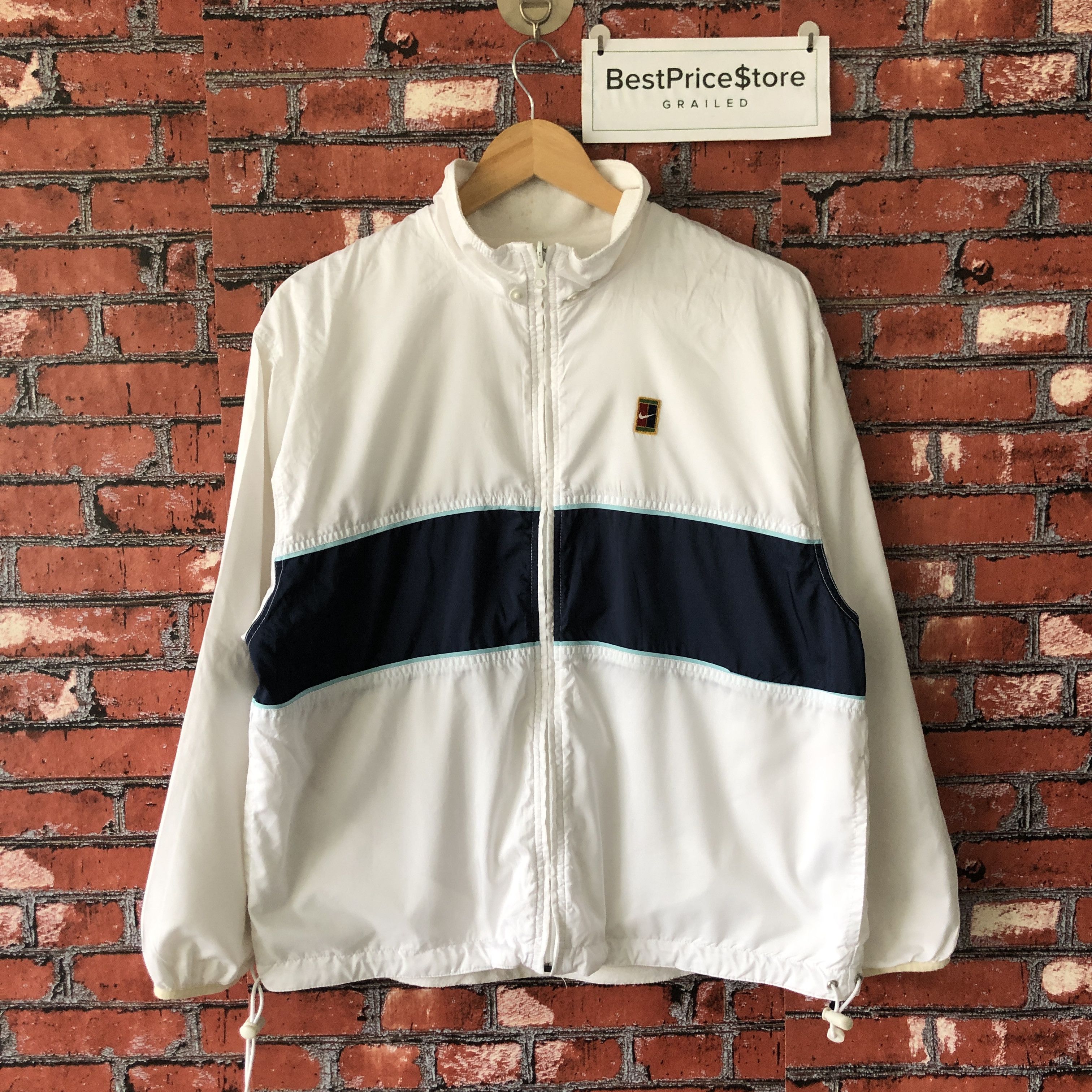 Vintage 90s Nike Tennis Court Reversible Fleece Jacket