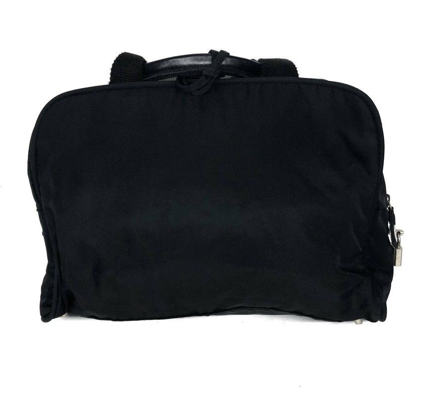 Prada Prada Black Nylon Satchel Bag With Lock Size ONE SIZE - 6 Thumbnail