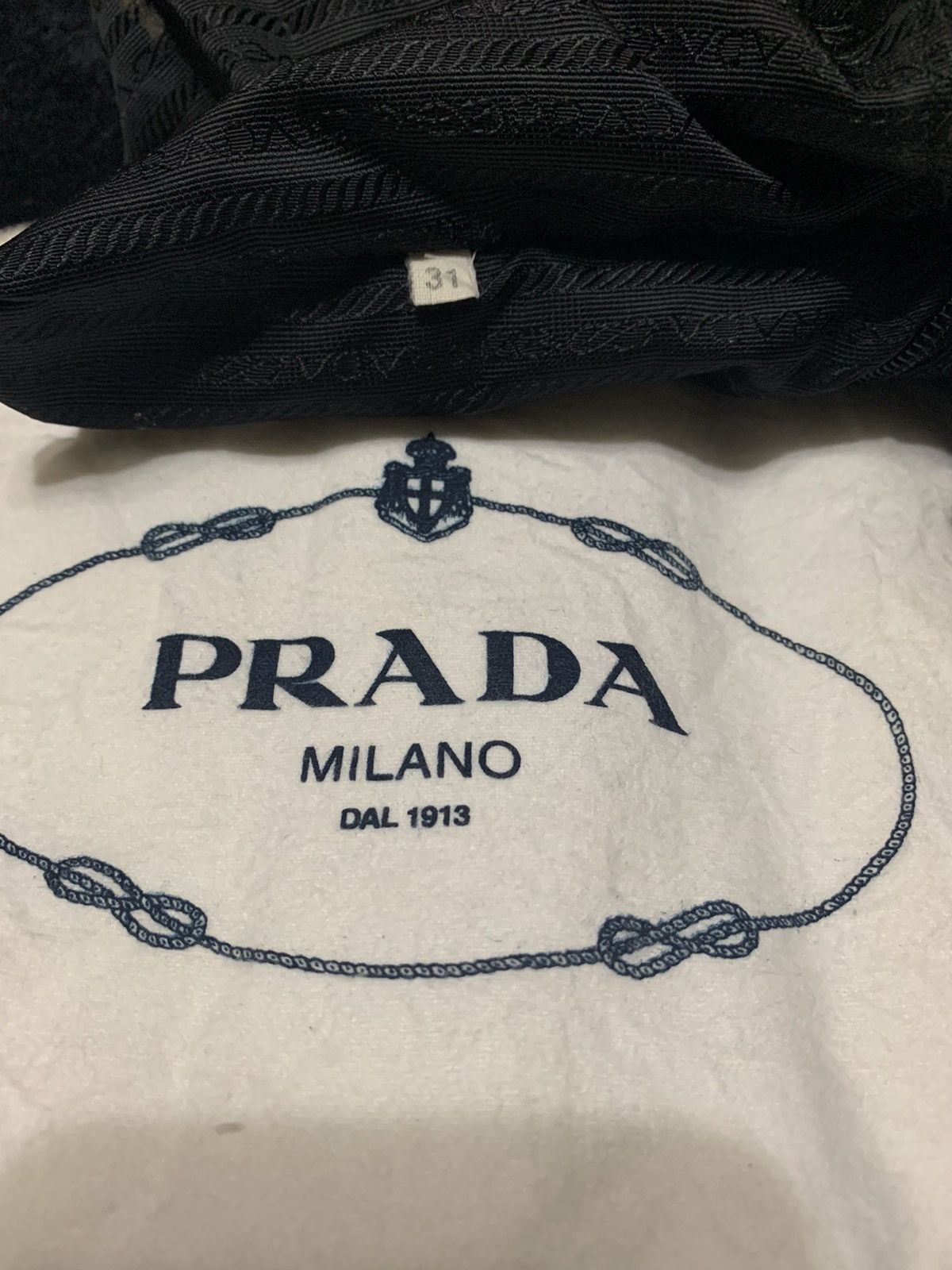 Prada Prada Black Nylon Satchel Bag With Lock Size ONE SIZE - 11 Thumbnail