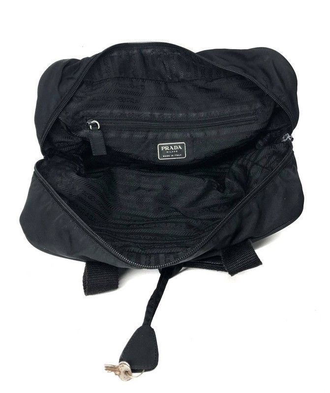 Prada Prada Black Nylon Satchel Bag With Lock Size ONE SIZE - 8 Thumbnail