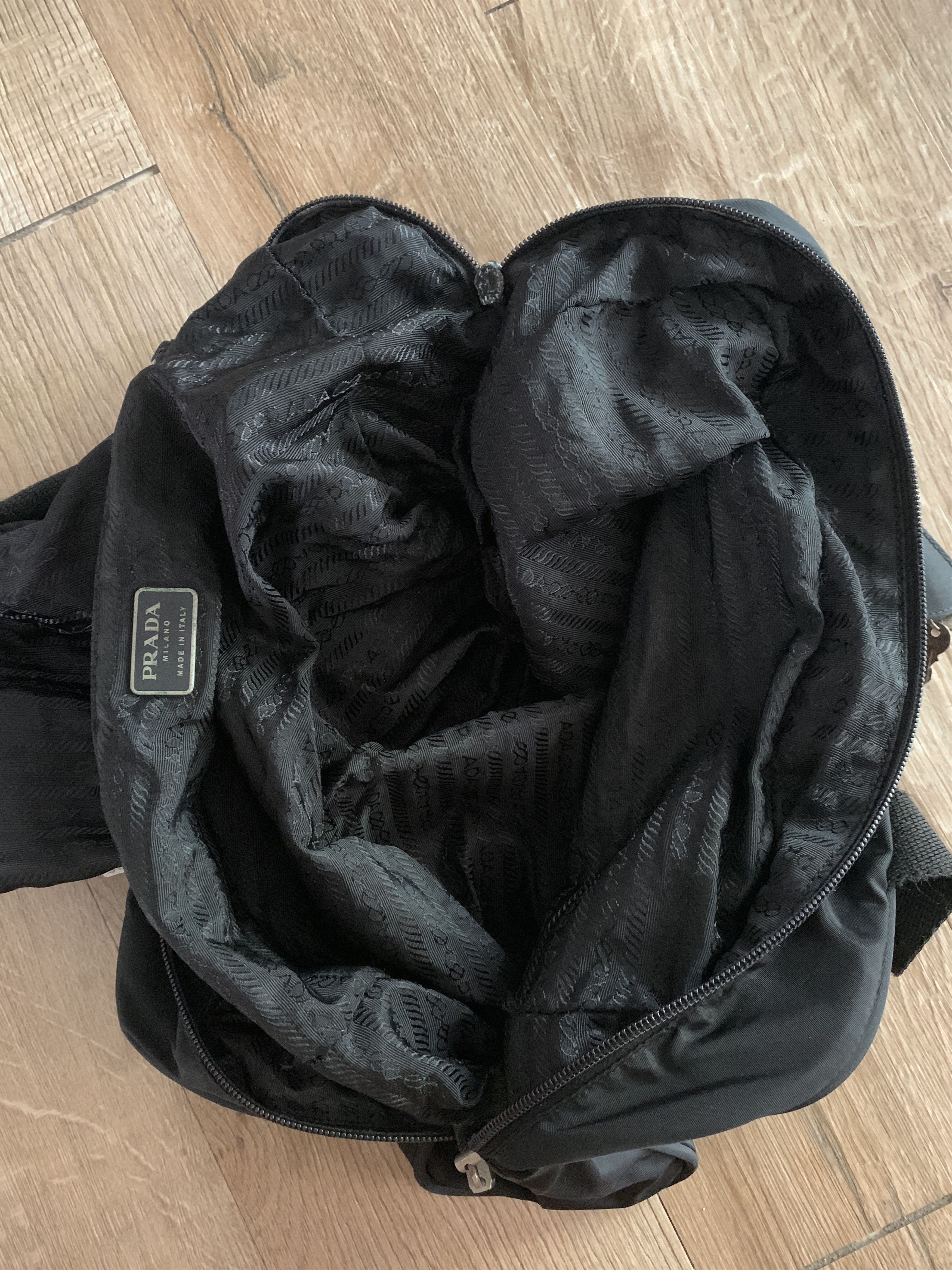 Prada Prada Black Nylon Satchel Bag With Lock Size ONE SIZE - 13 Thumbnail