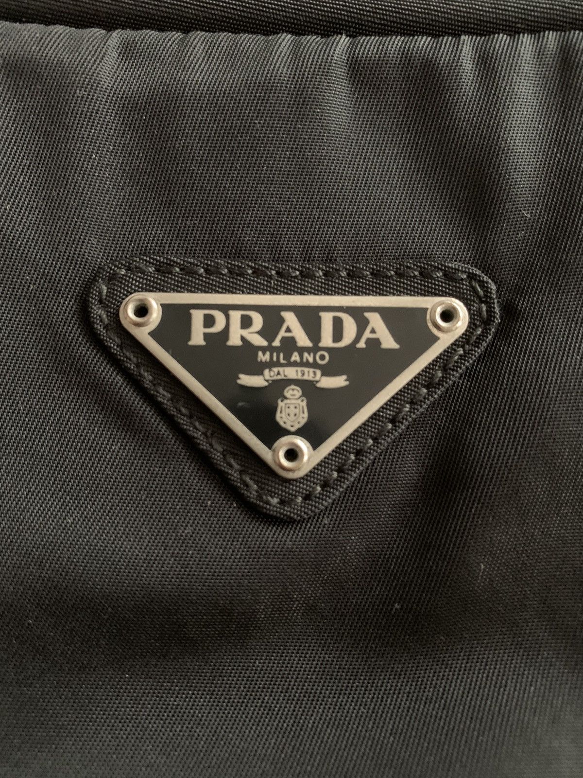 Prada Prada Black Nylon Satchel Bag With Lock Size ONE SIZE - 9 Thumbnail