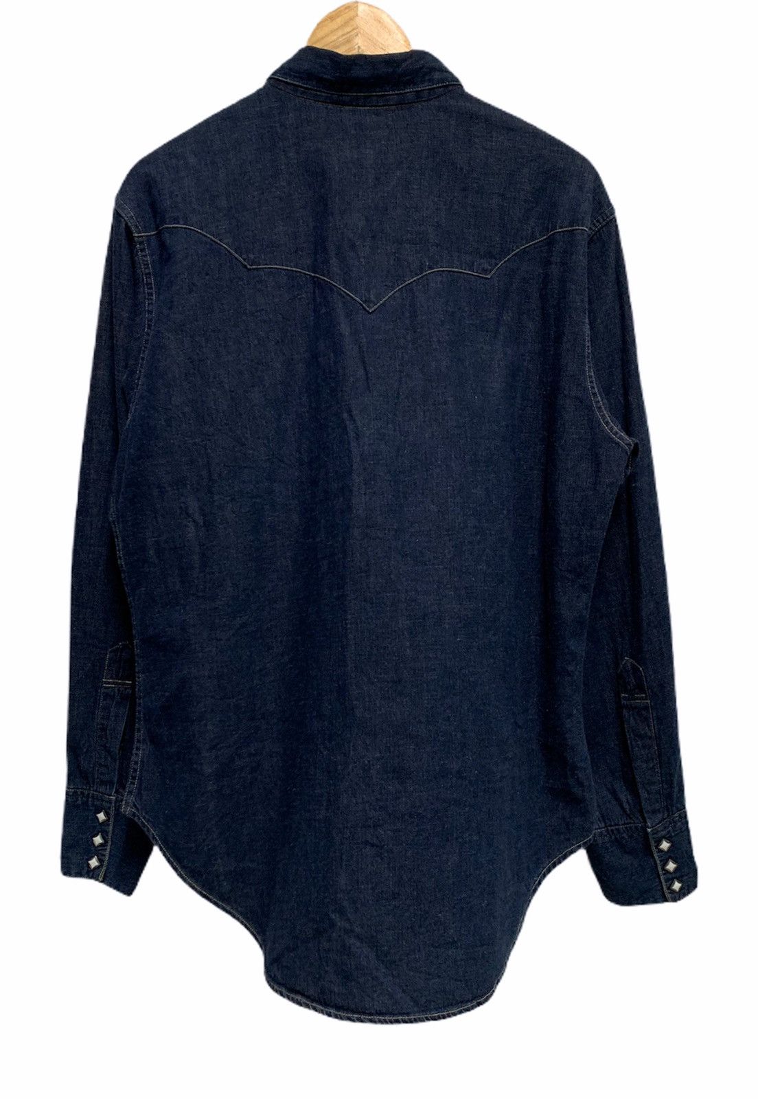 Mister Freedom × Sugar Cane × Toyo Enterprises 🇯🇵 80s Indigo Denim Sugar Cane Snap Button Western Ls Shirts Size US M / EU 48-50 / 2 - 3 Thumbnail