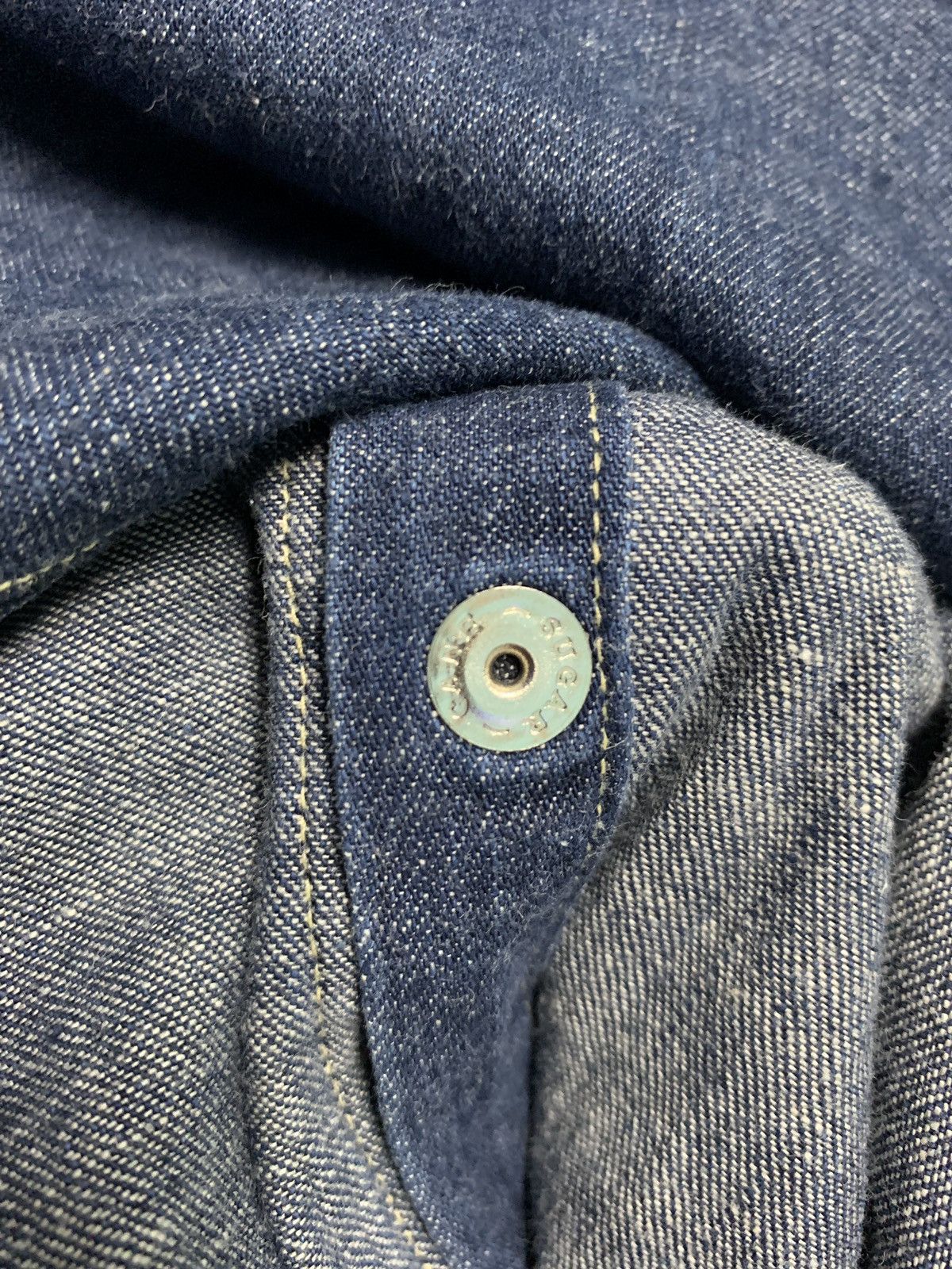 Mister Freedom × Sugar Cane × Toyo Enterprises 🇯🇵 80s Indigo Denim Sugar Cane Snap Button Western Ls Shirts Size US M / EU 48-50 / 2 - 6 Thumbnail