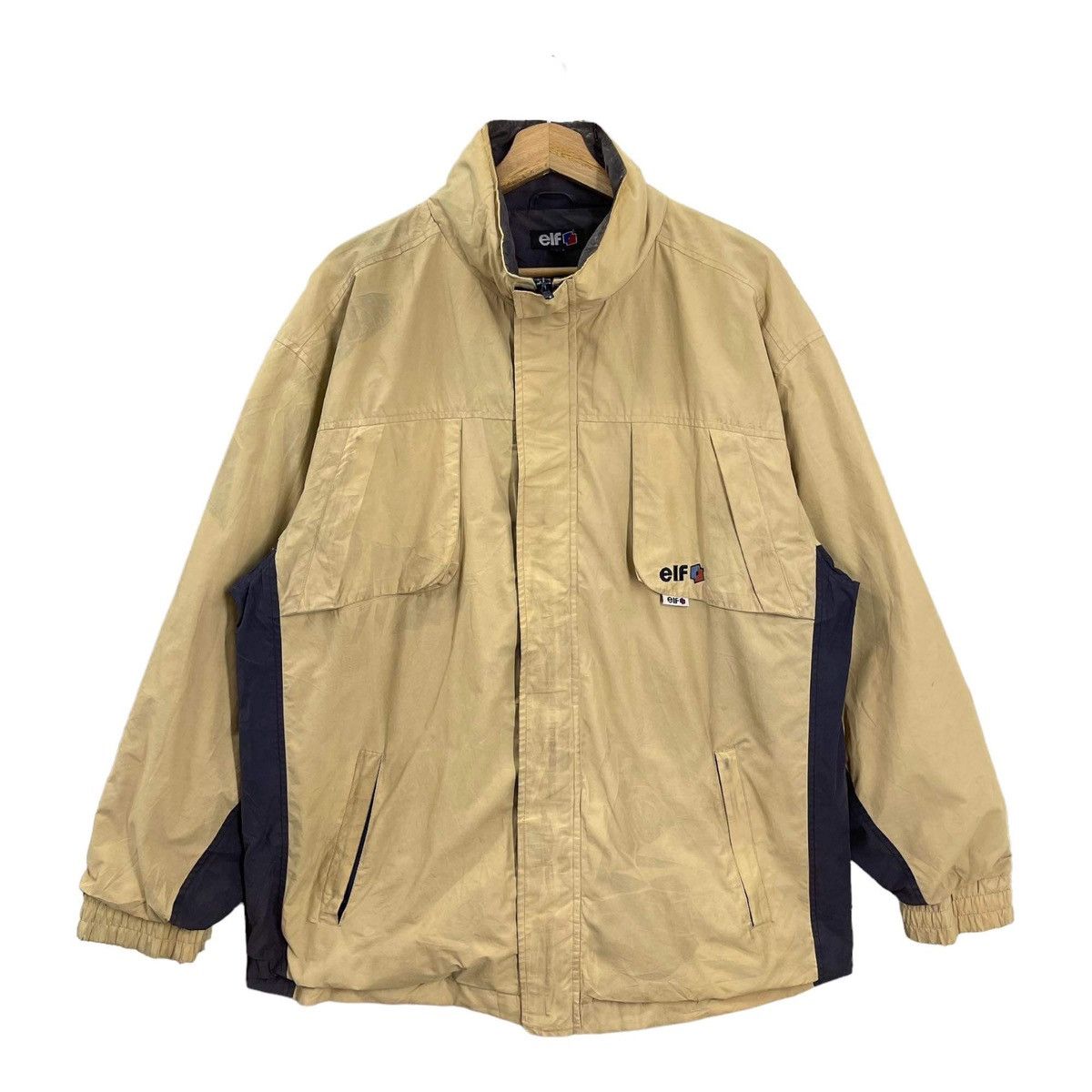 image of Gear For Sports x Racing Vintage Elf Racing Motorsports Workwear Jacket Size L in Beige, Men's