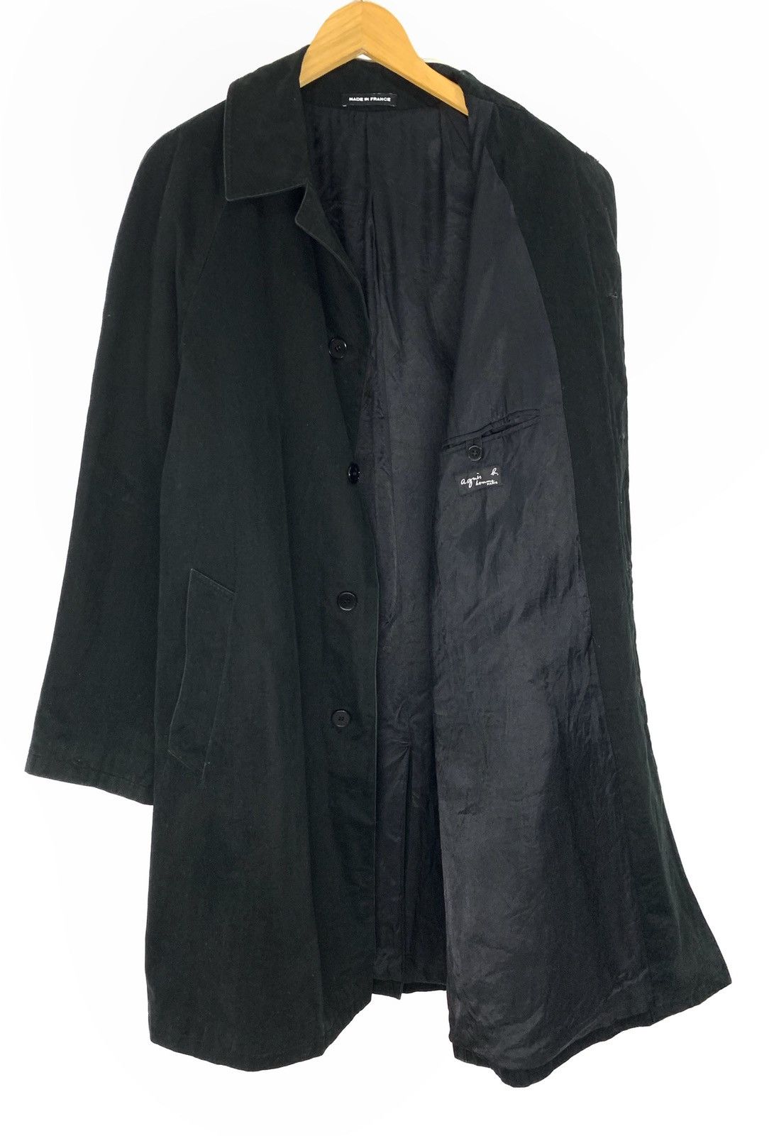 Designer × Japanese Brand × agnes b. 🏖 Agnes.B Black Designer Coat Oversized Size US L / EU 52-54 / 3 - 3 Thumbnail