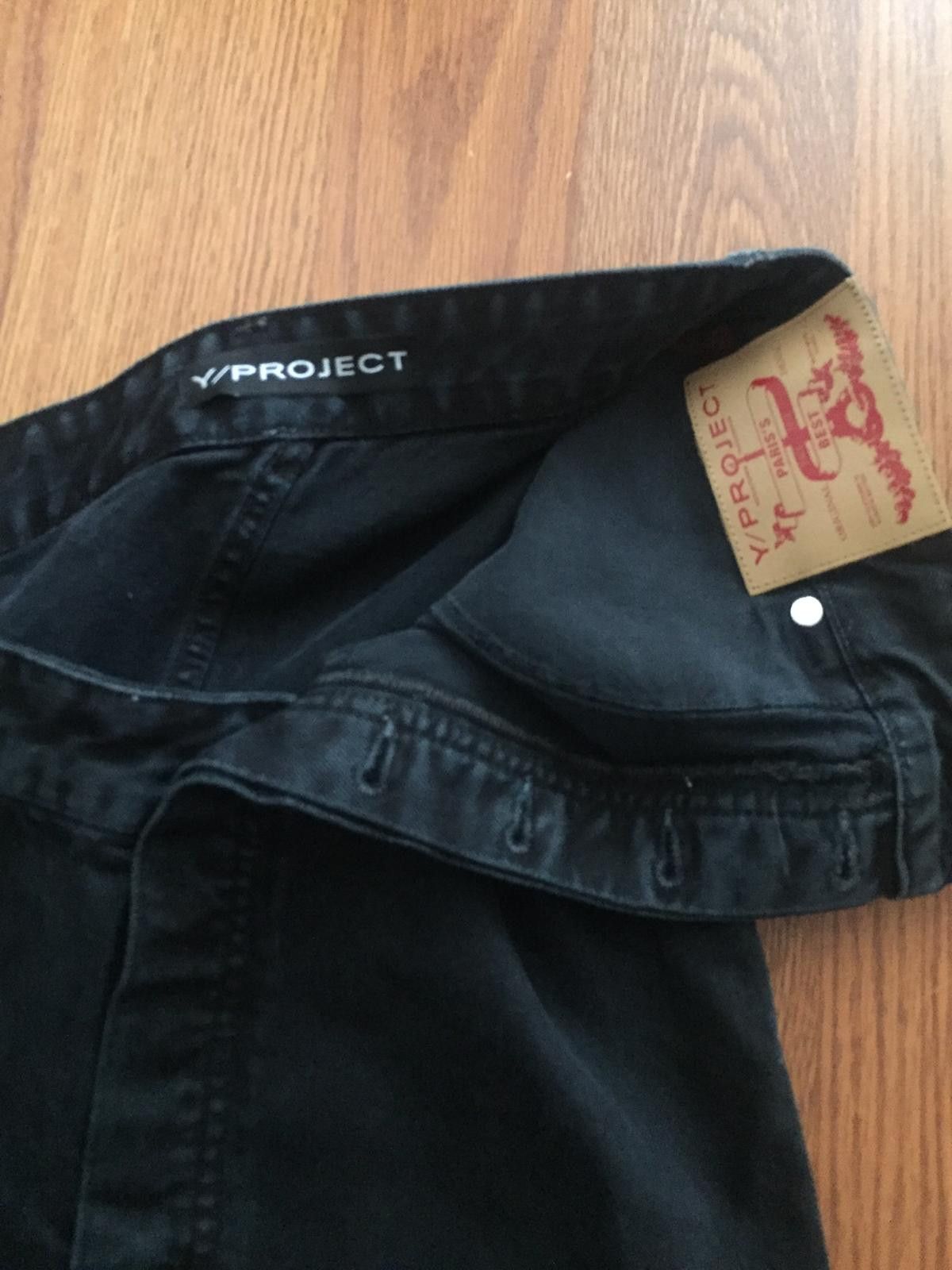 Y/Project Asymmetric Black Denim Short Size 38" / US 16 / IT 52 - 10 Thumbnail