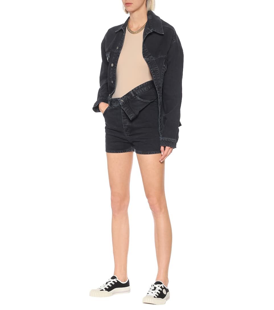 Y/Project Asymmetric Black Denim Short Size 38" / US 16 / IT 52 - 3 Thumbnail