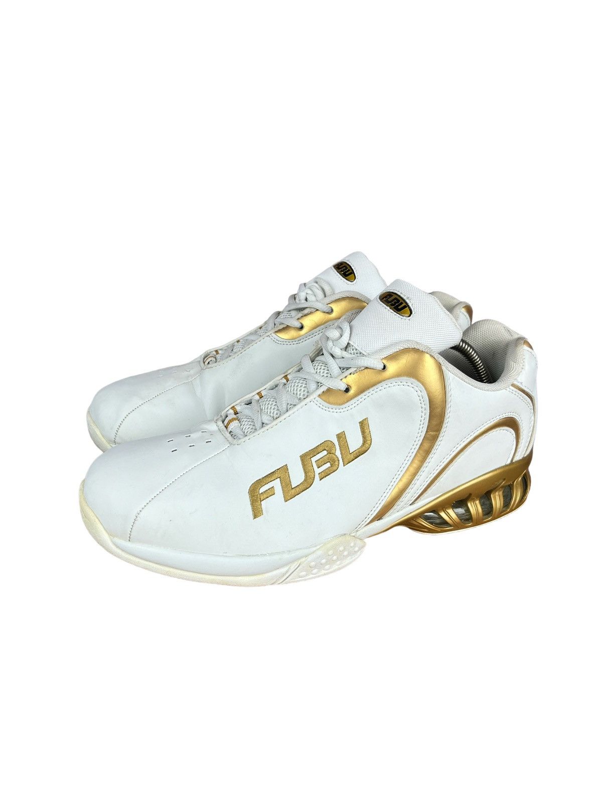 Vintage Vintage Fubu MC Trainer White/Gold Shoes Y2k Drip Rap