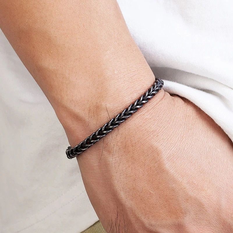 Jewelry 19 CM Length Round Chain Bracelet Size ONE SIZE - 5 Thumbnail