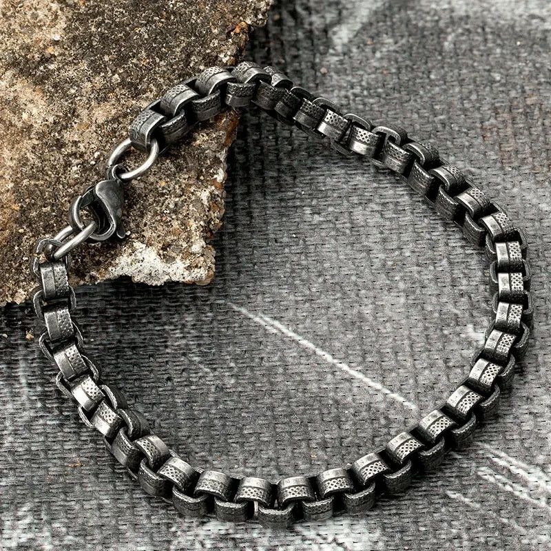 Jewelry 19 CM Length Round Chain Bracelet Size ONE SIZE - 4 Thumbnail