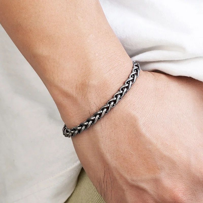 Jewelry 19 CM Length Round Chain Bracelet Size ONE SIZE - 6 Thumbnail