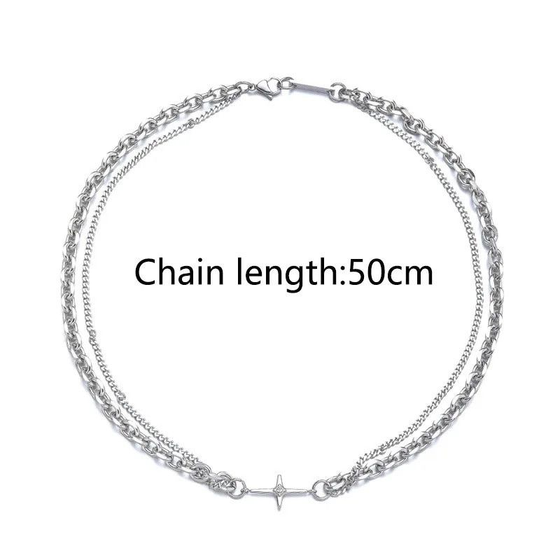 Other Punk Double Layer Cross Chain Necklace Size ONE SIZE - 5 Thumbnail