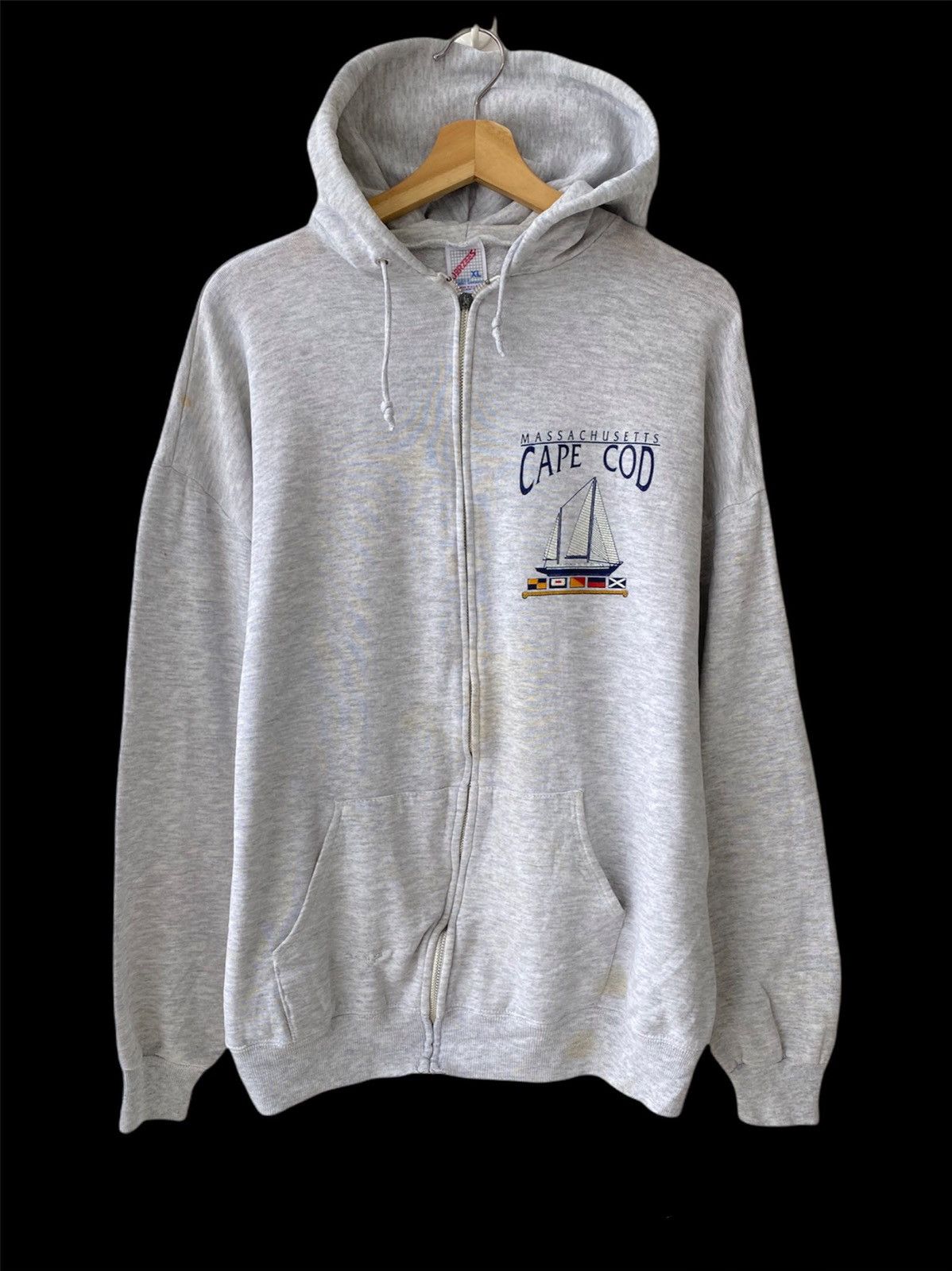 Jerzees Vintage 90s Massachustts Cape Cod Zip Ups Hoodies Size US XL / EU 56 / 4 - 1 Thumbnail