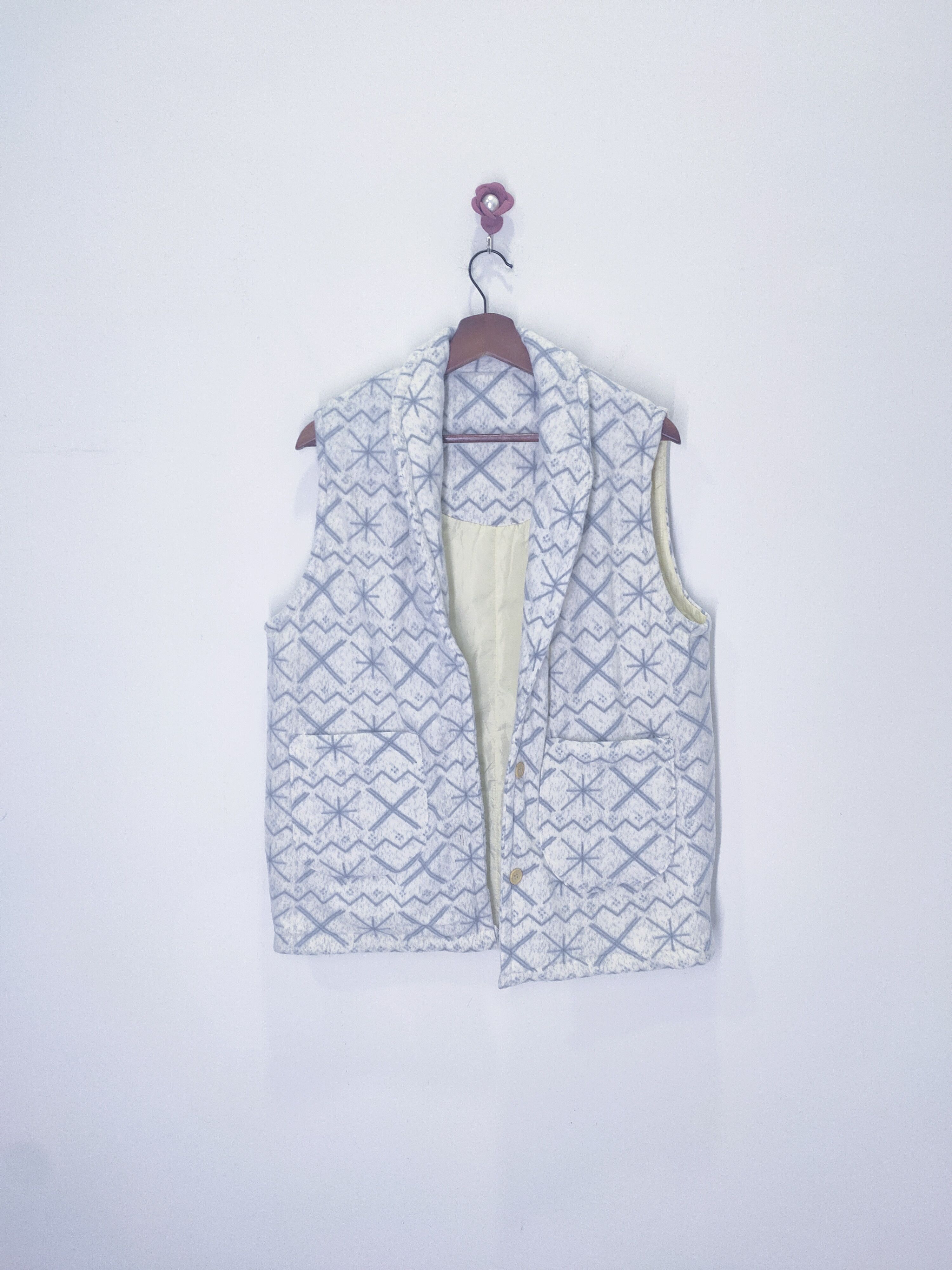 Japanese Brand × Other DCM Fullprinted Winter Pocket Button Up Vest Bomber Jacket Size US M / EU 48-50 / 2 - 3 Thumbnail