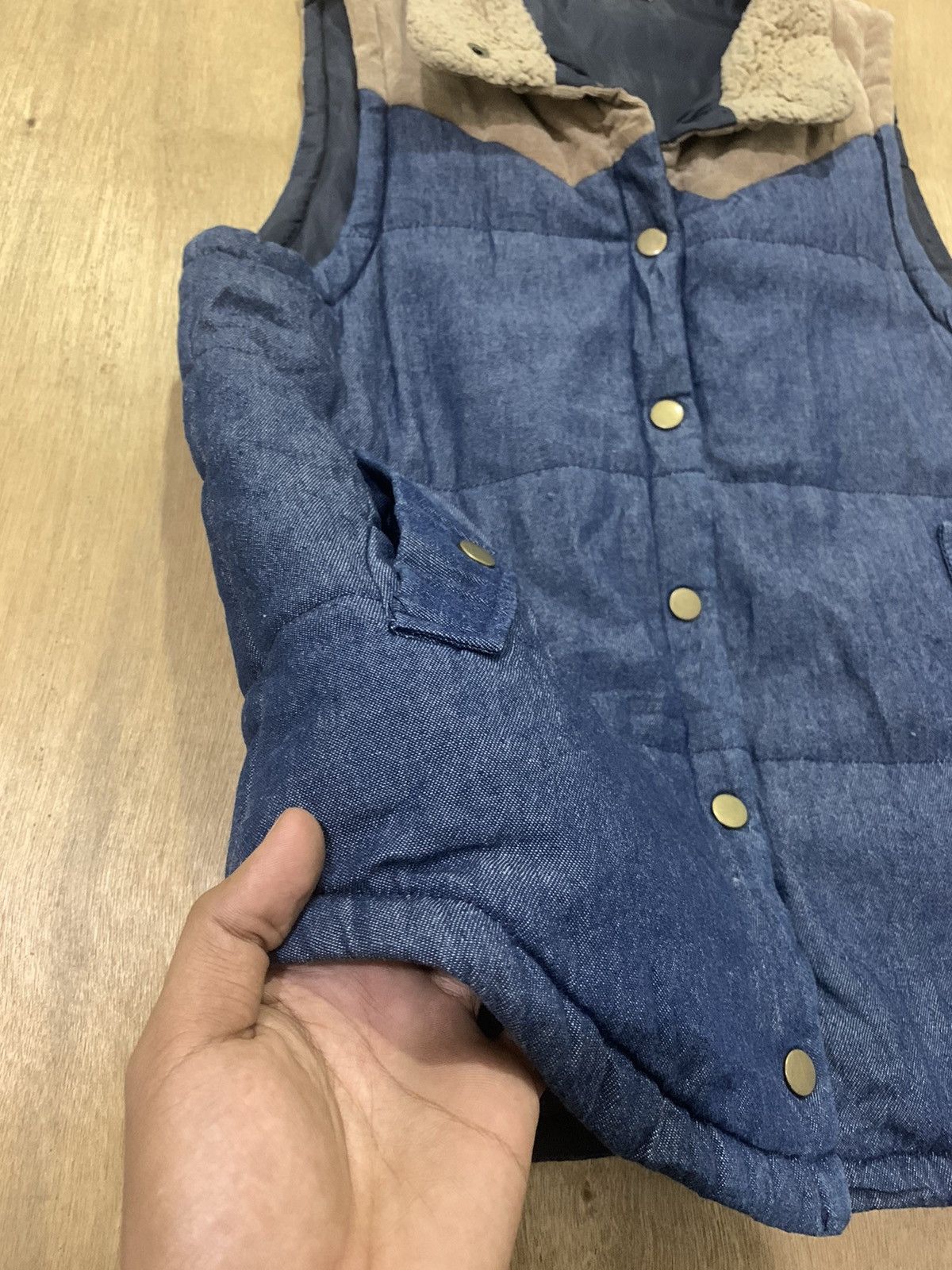 Japanese Brand LIBRE like Kapital Corduroy Denim Puffer Bomber Vest Jacket Size US M / EU 48-50 / 2 - 8 Thumbnail