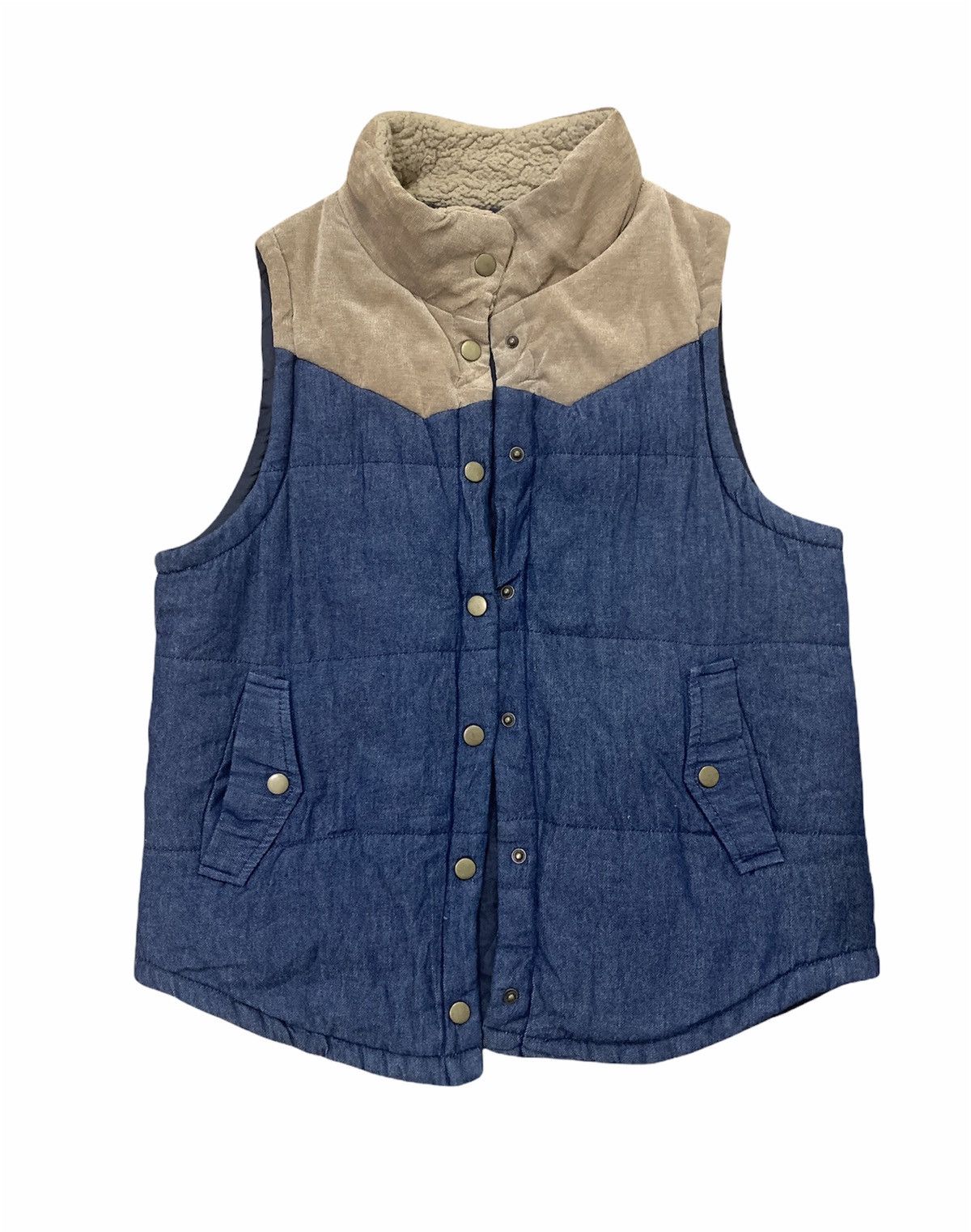 Japanese Brand LIBRE like Kapital Corduroy Denim Puffer Bomber Vest Jacket Size US M / EU 48-50 / 2 - 3 Thumbnail