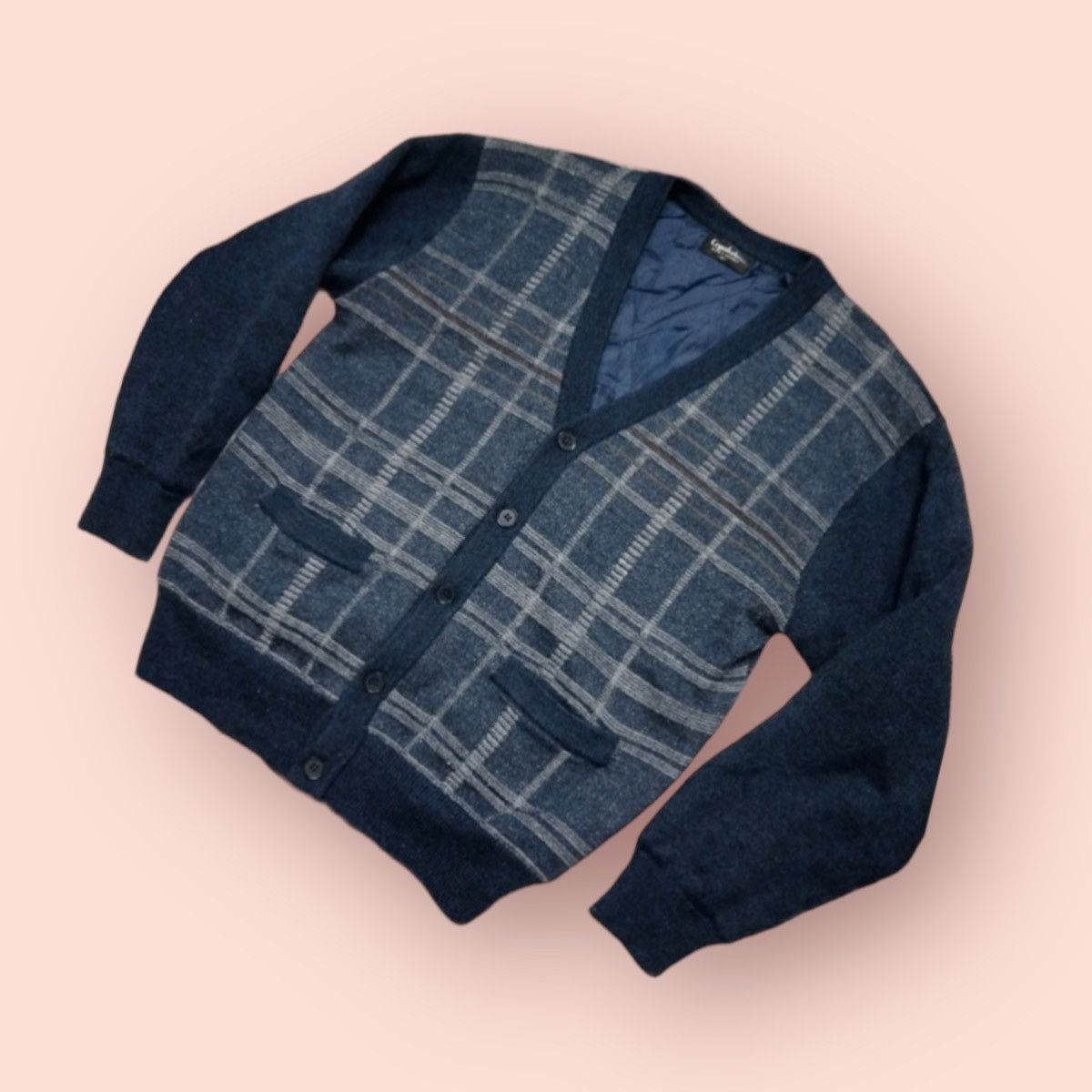Vintage VINTAGE WOOL PLAID CARDIGAN KURT COBAIN Size US M / EU 48-50 / 2 - 2 Thumbnail