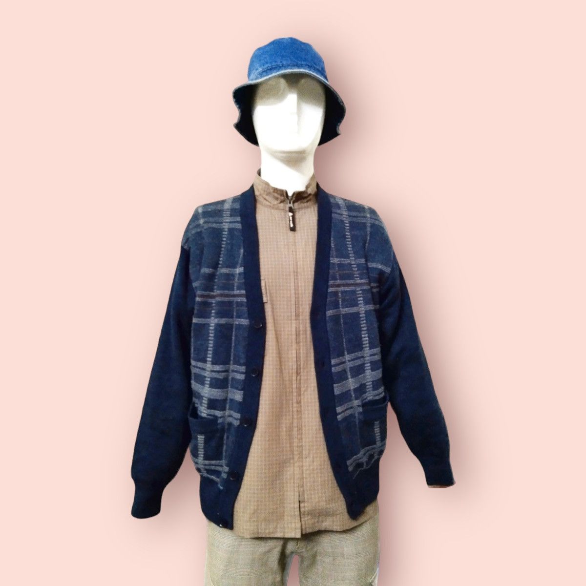 Vintage VINTAGE WOOL PLAID CARDIGAN KURT COBAIN Size US M / EU 48-50 / 2 - 5 Thumbnail
