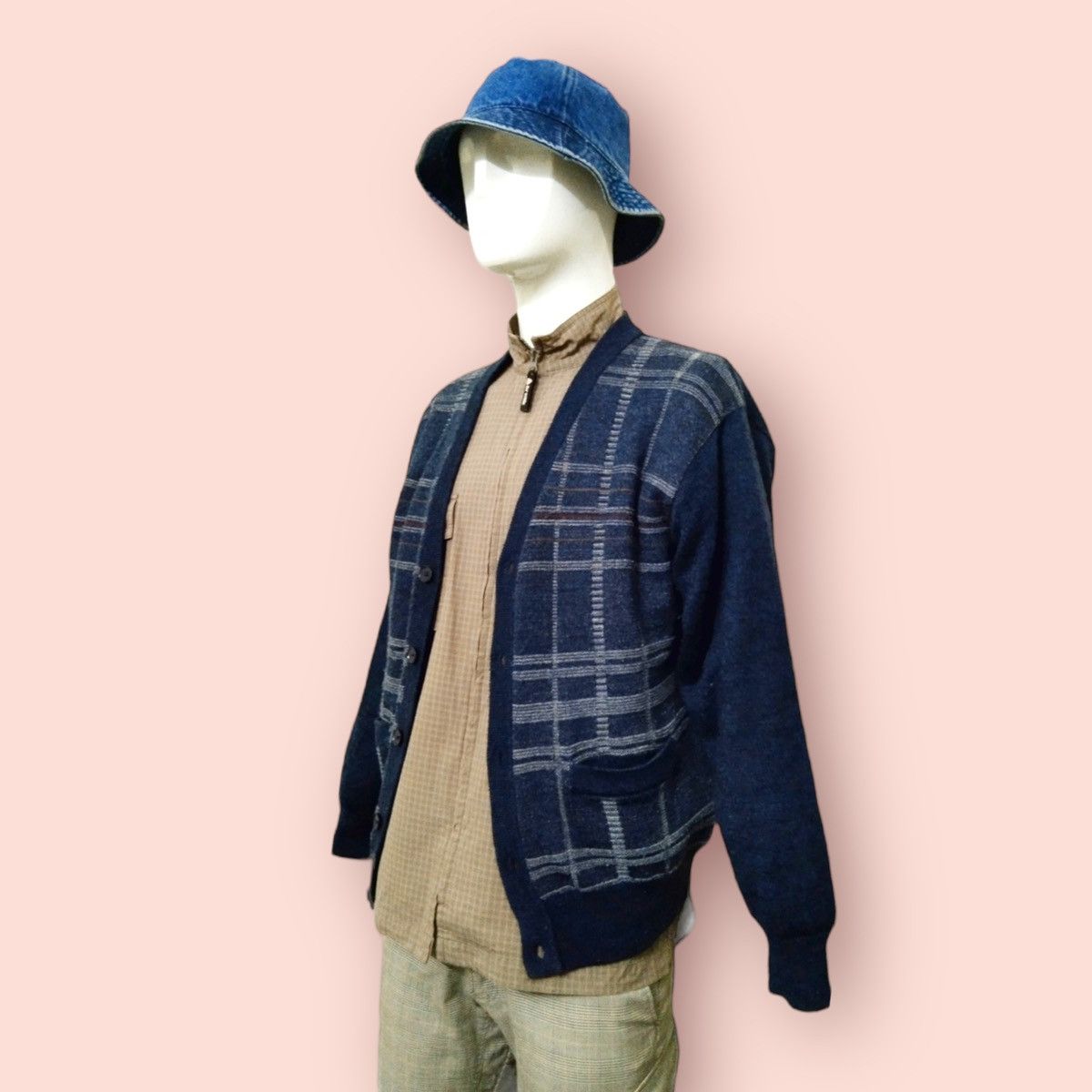 Vintage VINTAGE WOOL PLAID CARDIGAN KURT COBAIN Size US M / EU 48-50 / 2 - 6 Thumbnail