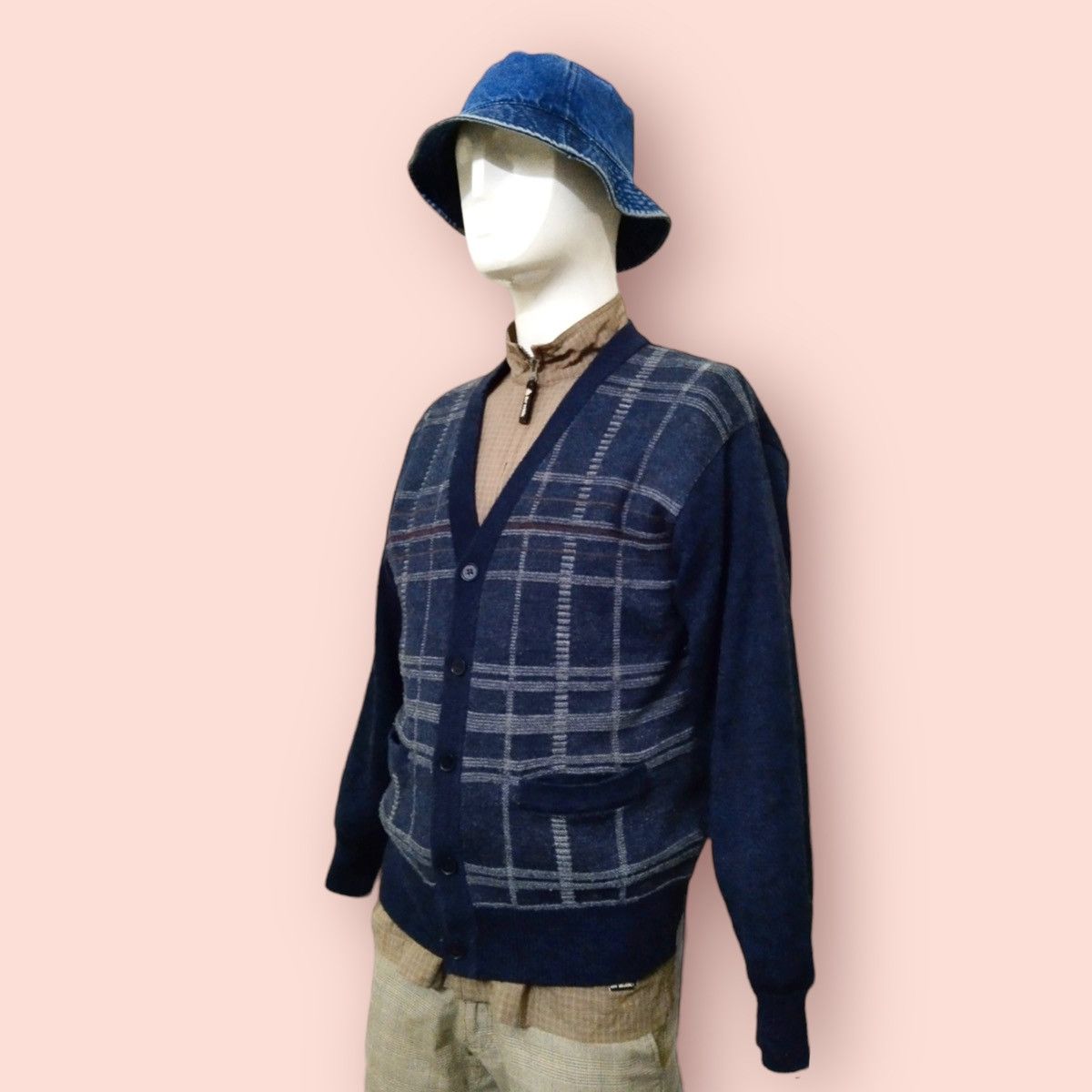 Vintage VINTAGE WOOL PLAID CARDIGAN KURT COBAIN Size US M / EU 48-50 / 2 - 7 Thumbnail