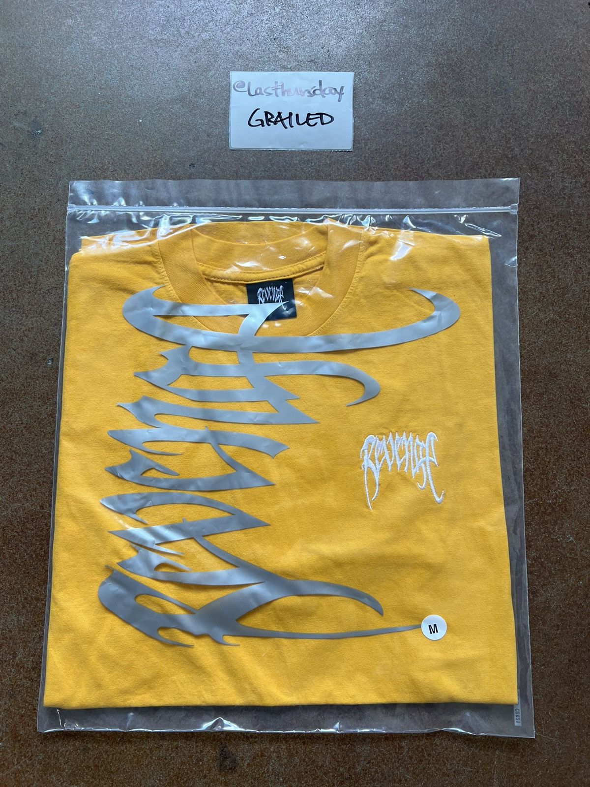 Revenge Revenge Basic Embroidered Logo Tee Yellow Medium Size US M / EU 48-50 / 2 - 2 Thumbnail