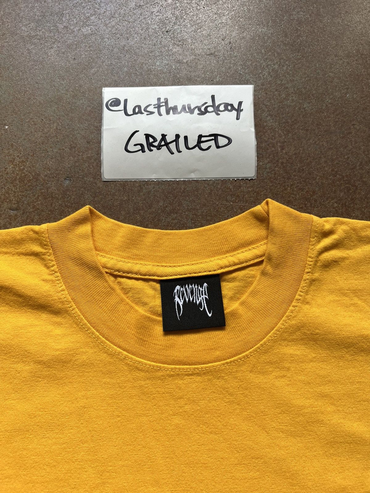 Revenge Revenge Basic Embroidered Logo Tee Yellow Medium Size US M / EU 48-50 / 2 - 7 Thumbnail