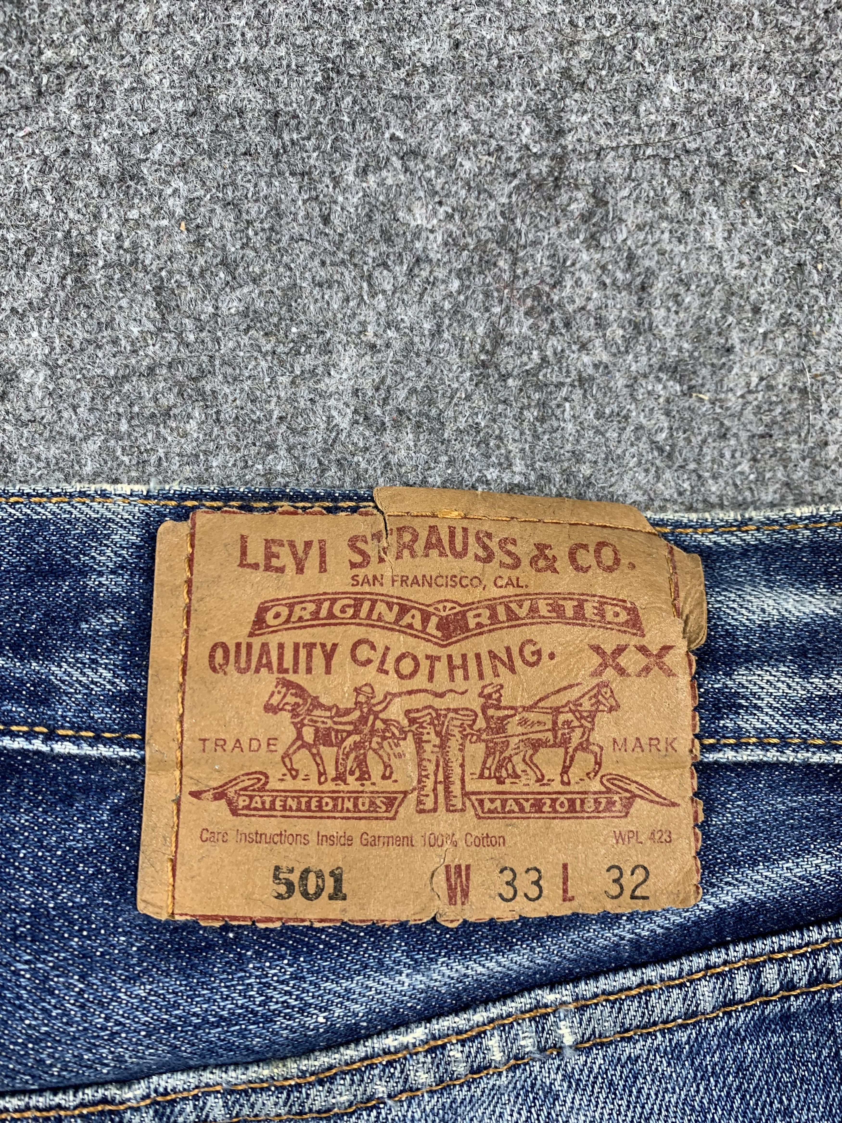 Levi's × Vintage Vintage 90s Levis 501 Faded Blue Jeans Size US 32 / EU 48 - 22 Thumbnail