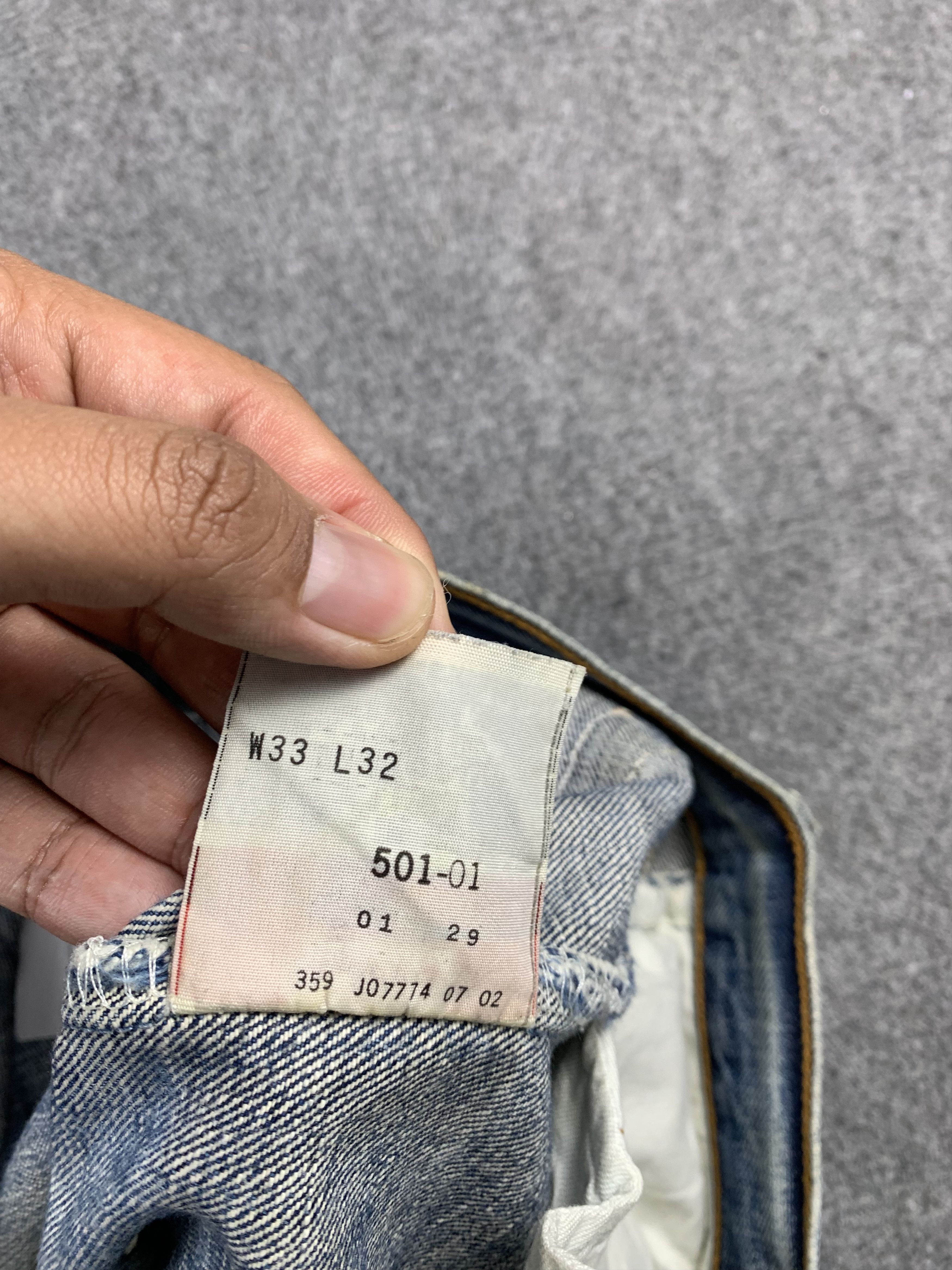 Levi's × Vintage Vintage 90s Levis 501 Faded Blue Jeans Size US 32 / EU 48 - 7 Thumbnail