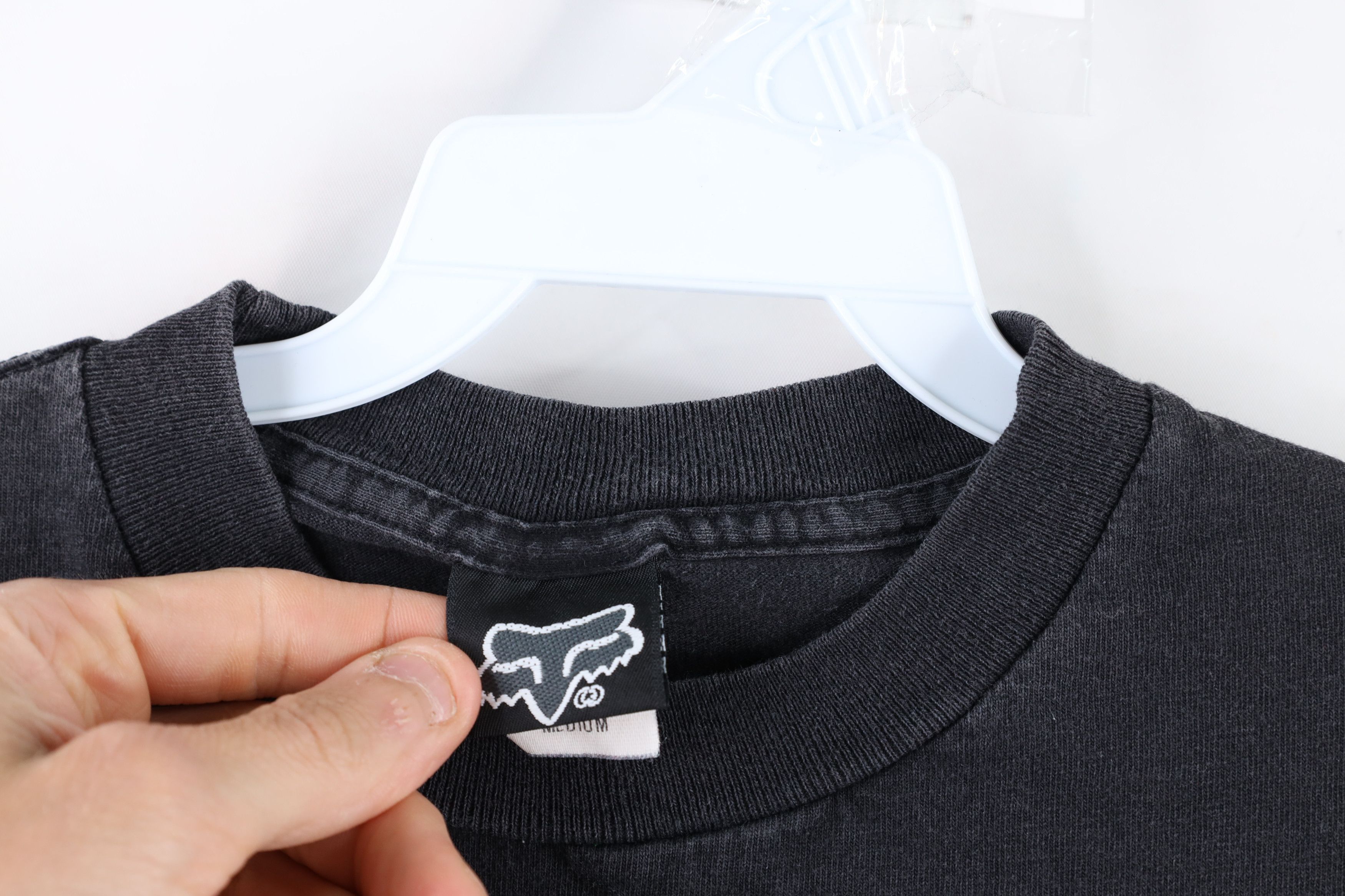 Fox Racing × Vintage Vintage 90s Fox Racing Out Double Sided T-Shirt Black USA Size US M / EU 48-50 / 2 - 8 Thumbnail