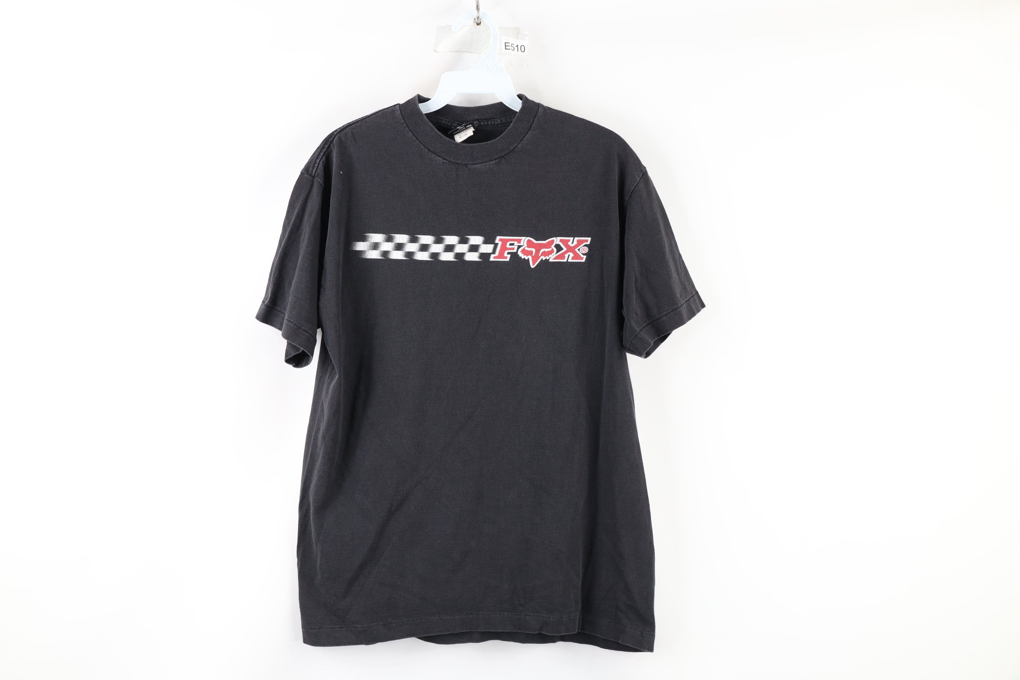 Fox Racing × Vintage Vintage 90s Fox Racing Out Double Sided T-Shirt Black USA Size US M / EU 48-50 / 2 - 1 Thumbnail