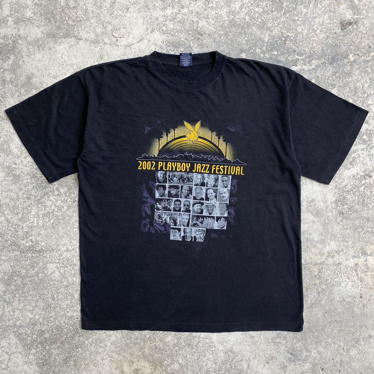 Band Tees Vintage 2002 Playboy Jazz Festival Promo Tour T-Shirt Size US XL / EU 56 / 4 - 3 Thumbnail