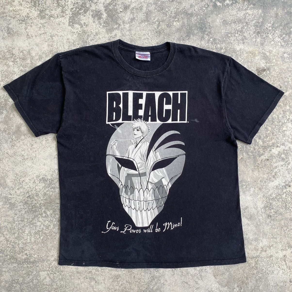 image of Anima x Bleach Vintage 2000’S Japanese Anime Bleach OG Merchandise T-Shirt in Black, Men's (Size XL