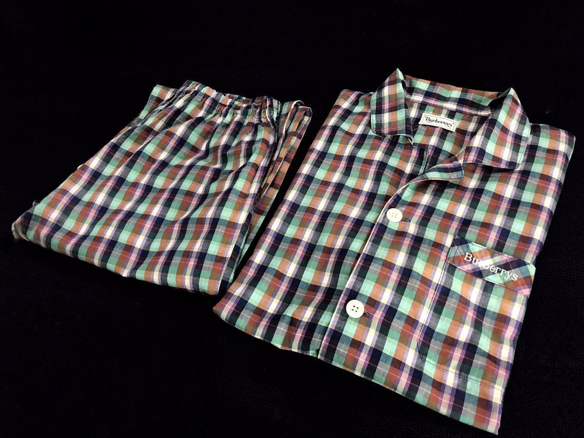 Burberry × Vintage Vintage Burberrys Pyjama Checkered Cloth Size 40L - 1 Thumbnail
